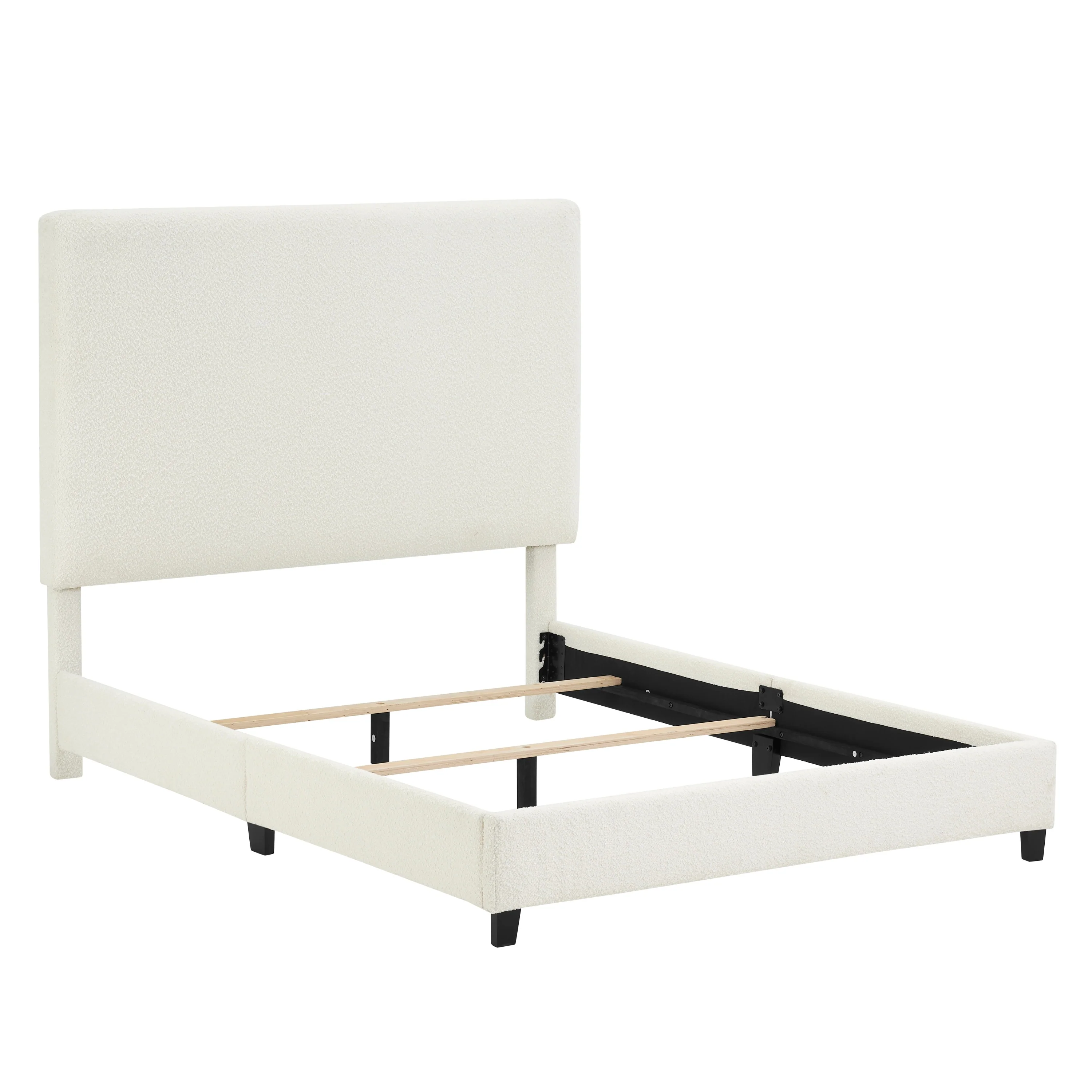 Walker Edison | Boucle Upholstered Platform Bed - Image 6
