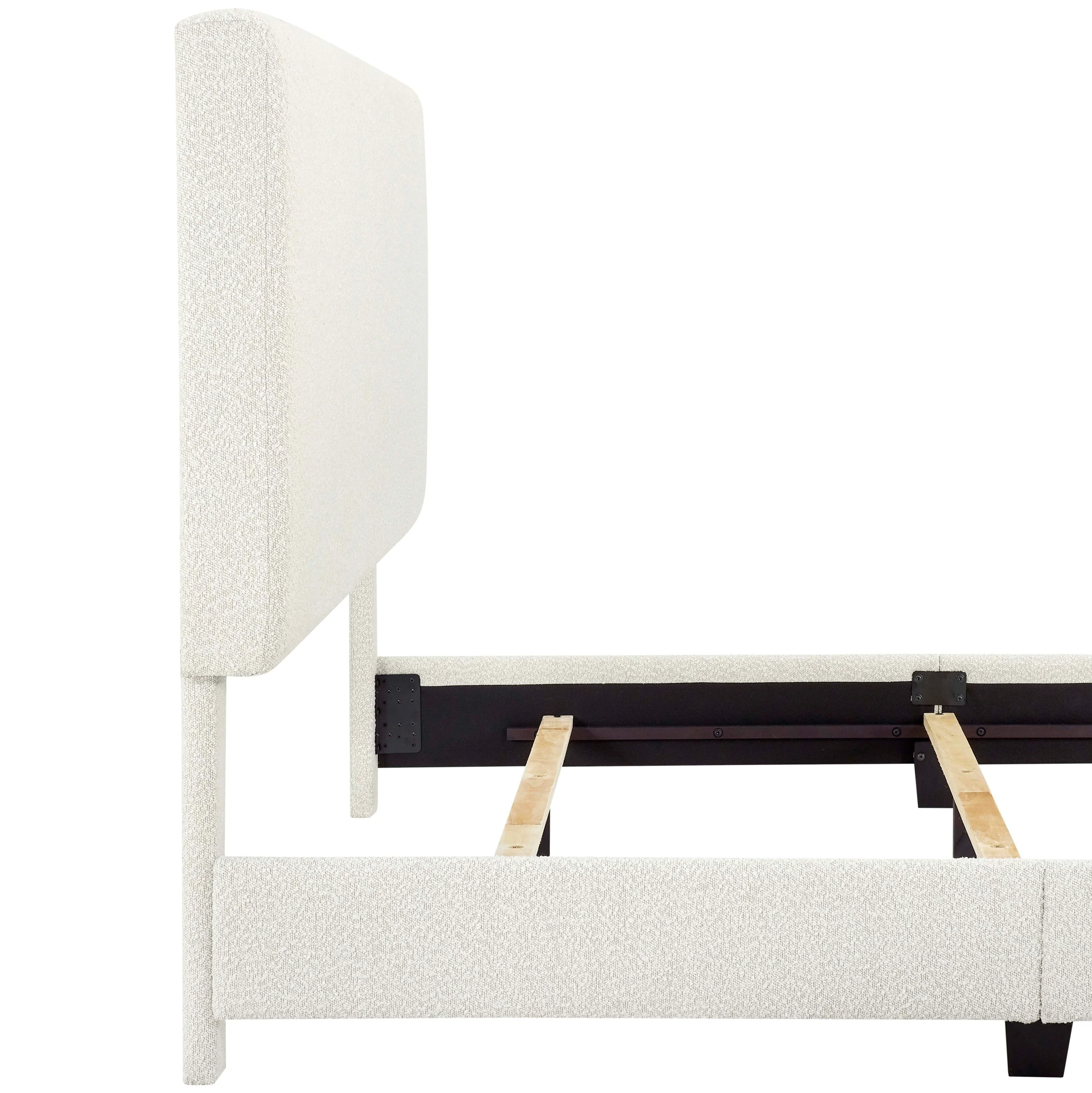 Walker Edison | Boucle Upholstered Platform Bed - Image 7