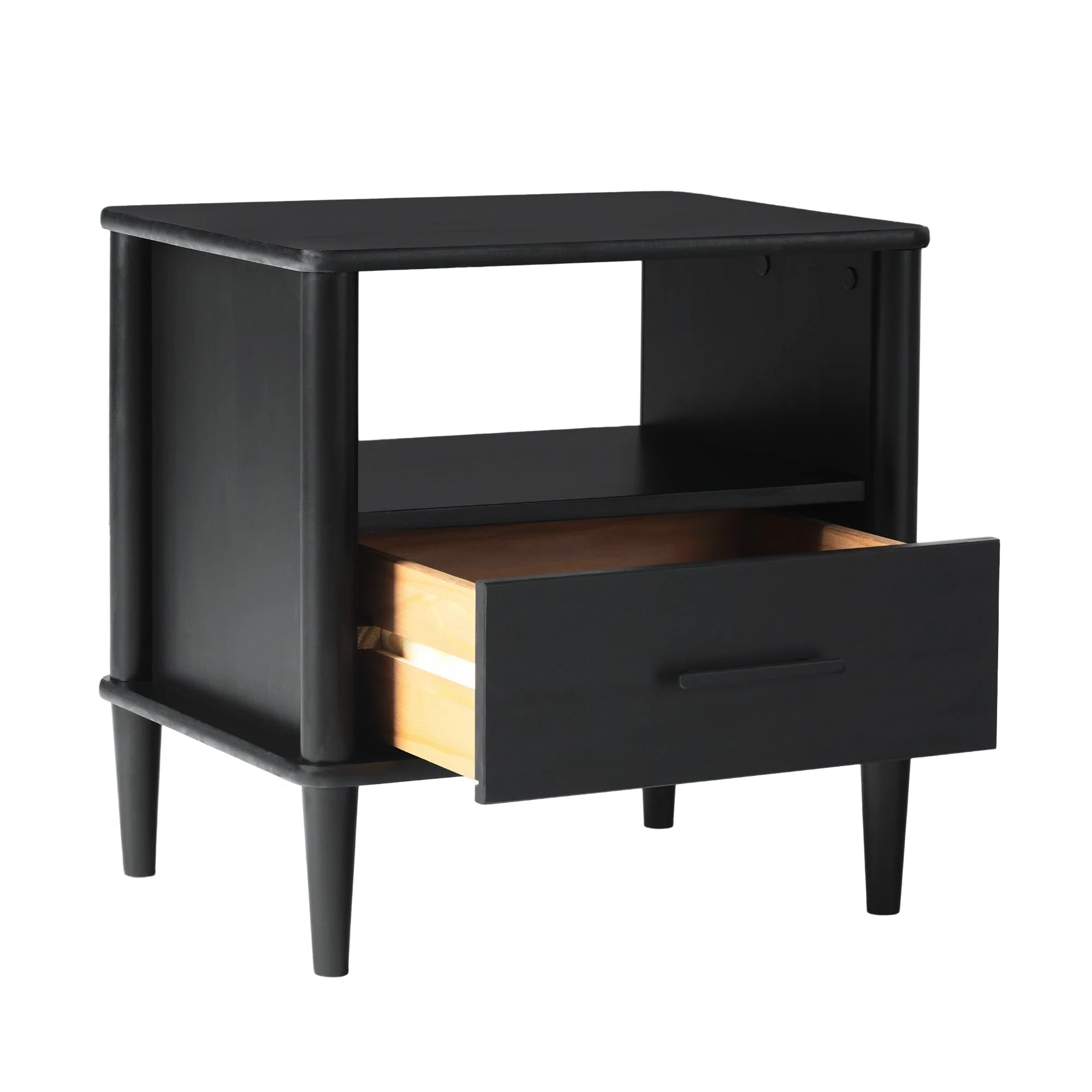Walker Edison Spindle Transitional 1-Drawer Nightstand - Image 17