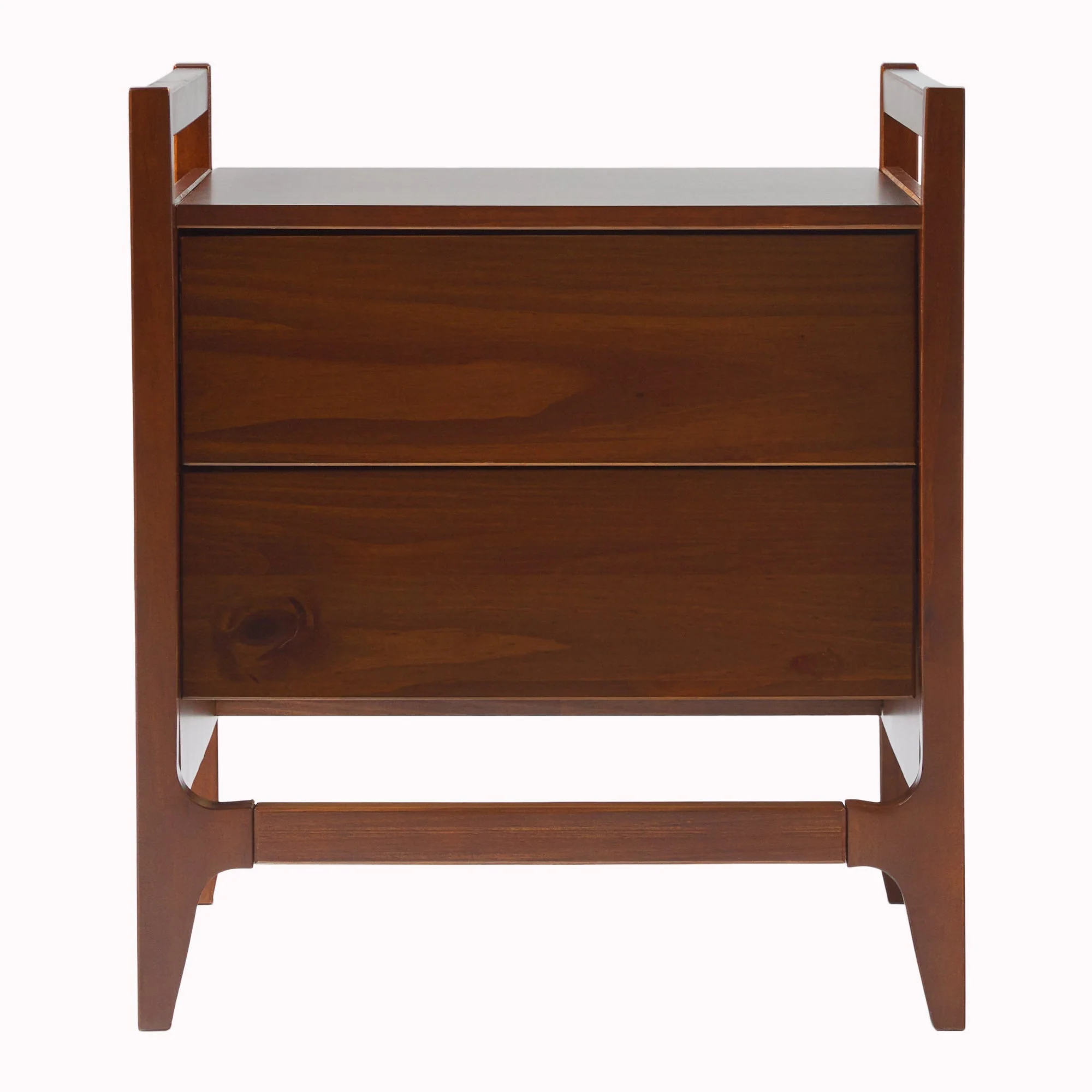 Oswald Mid-Century Modern 2-Drawer Wood Nightstand - Image 13