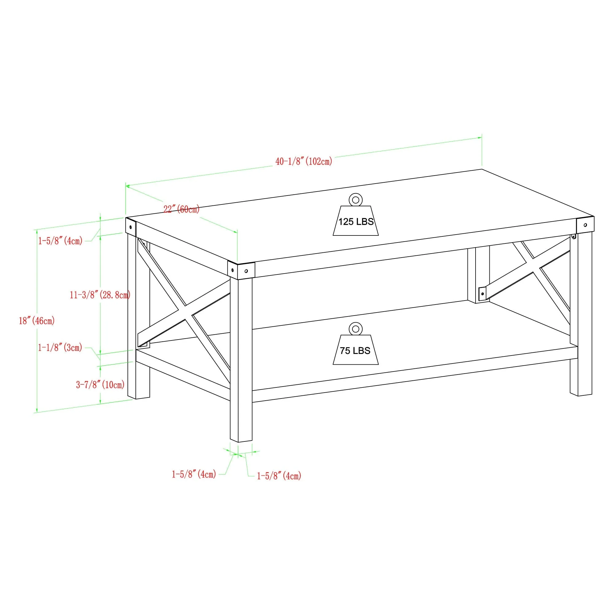 3-Piece Barndoor Accent Table Set - Image 10