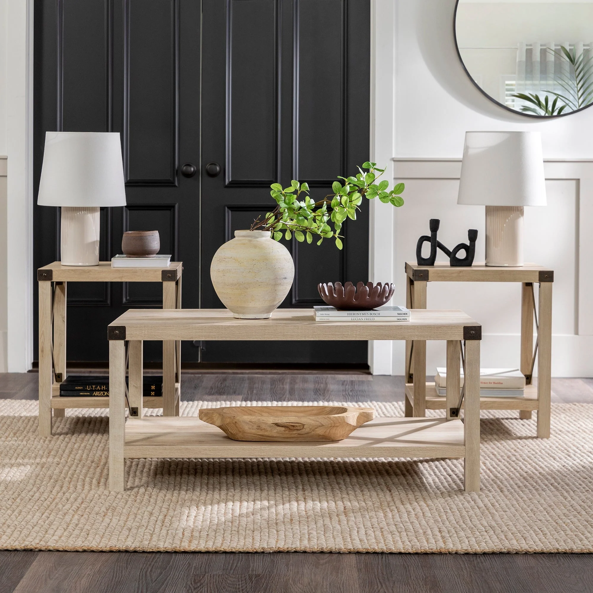 3-Piece Barndoor Accent Table Set - Image 8