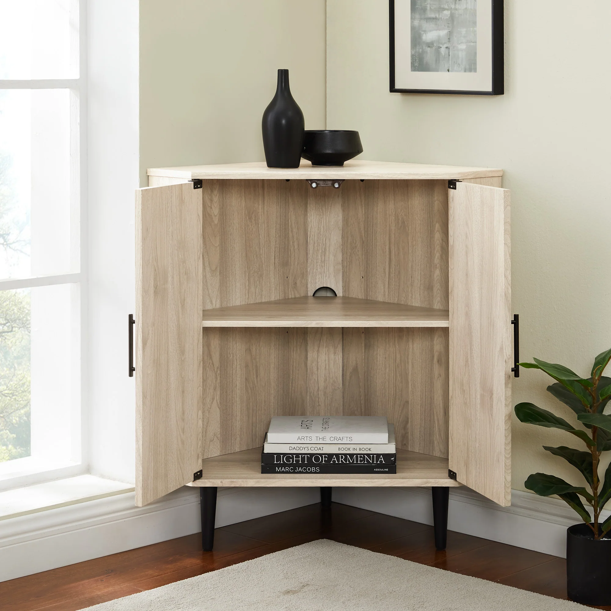 Nora 30" 2- Door Corner Accent Cabinet - Image 7