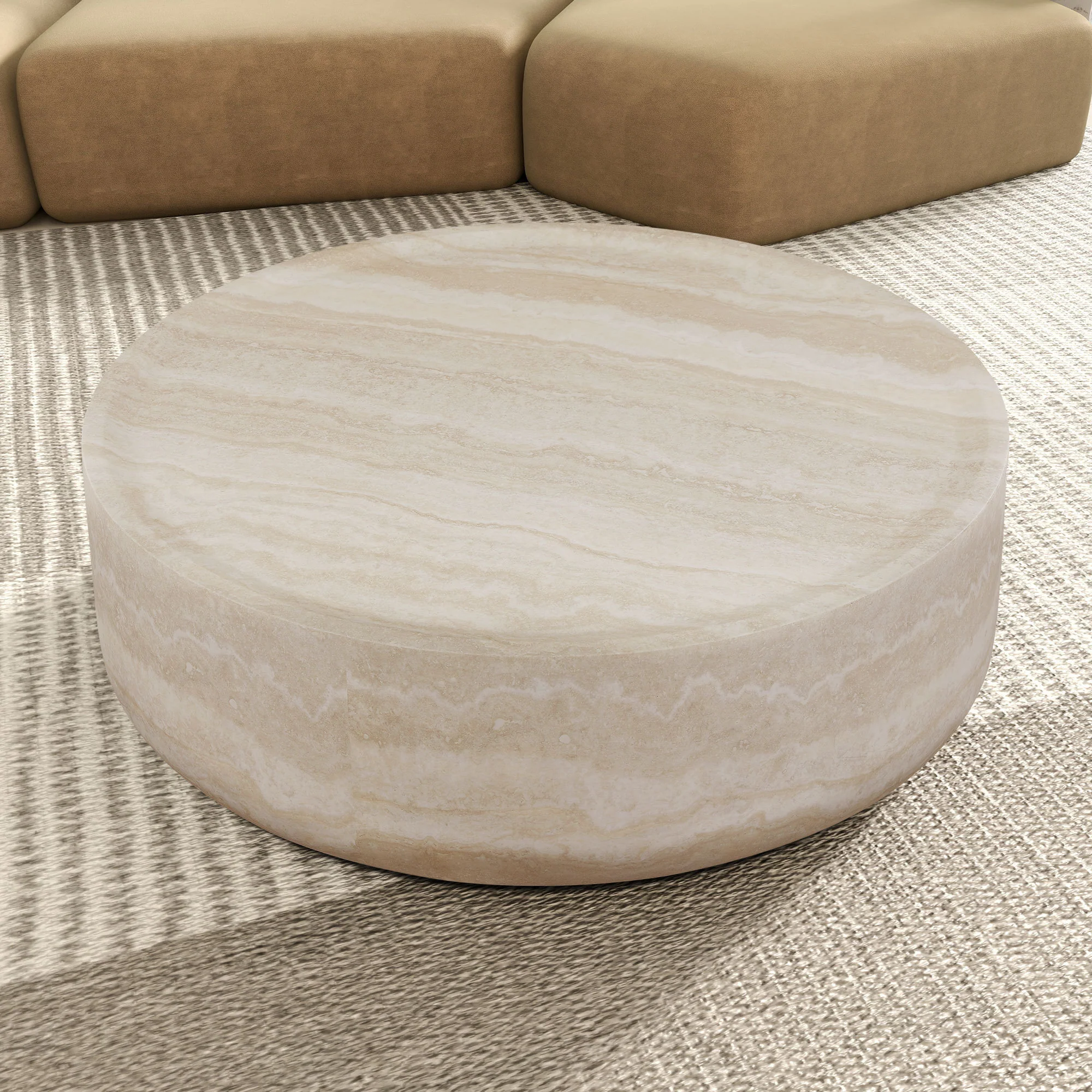 Walker Edison | Faux Marble Pattern Modern Coffee Table - Image 13