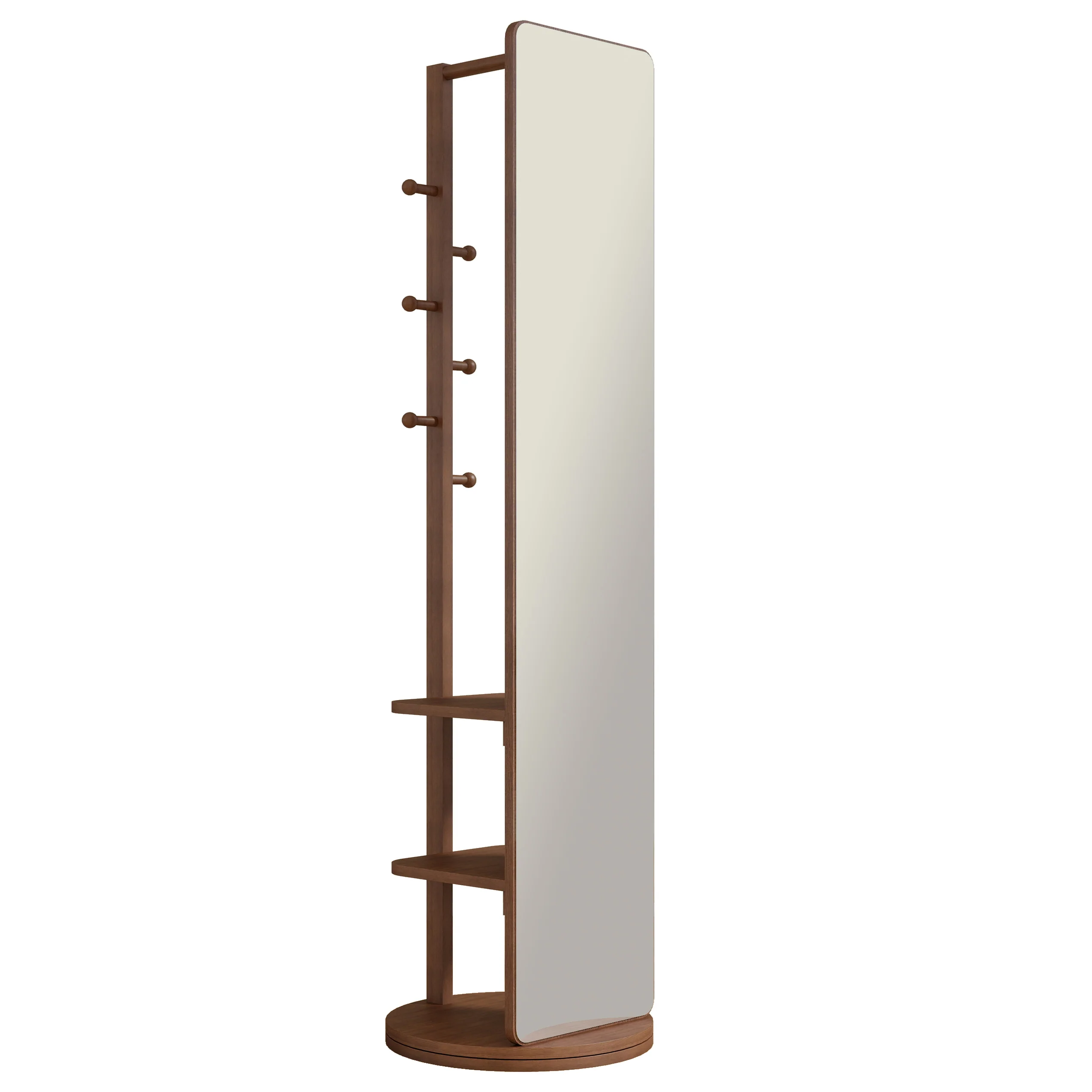 360° Rotating 69'x16' Multifunctional Full Length Mirror with Storage - Image 18