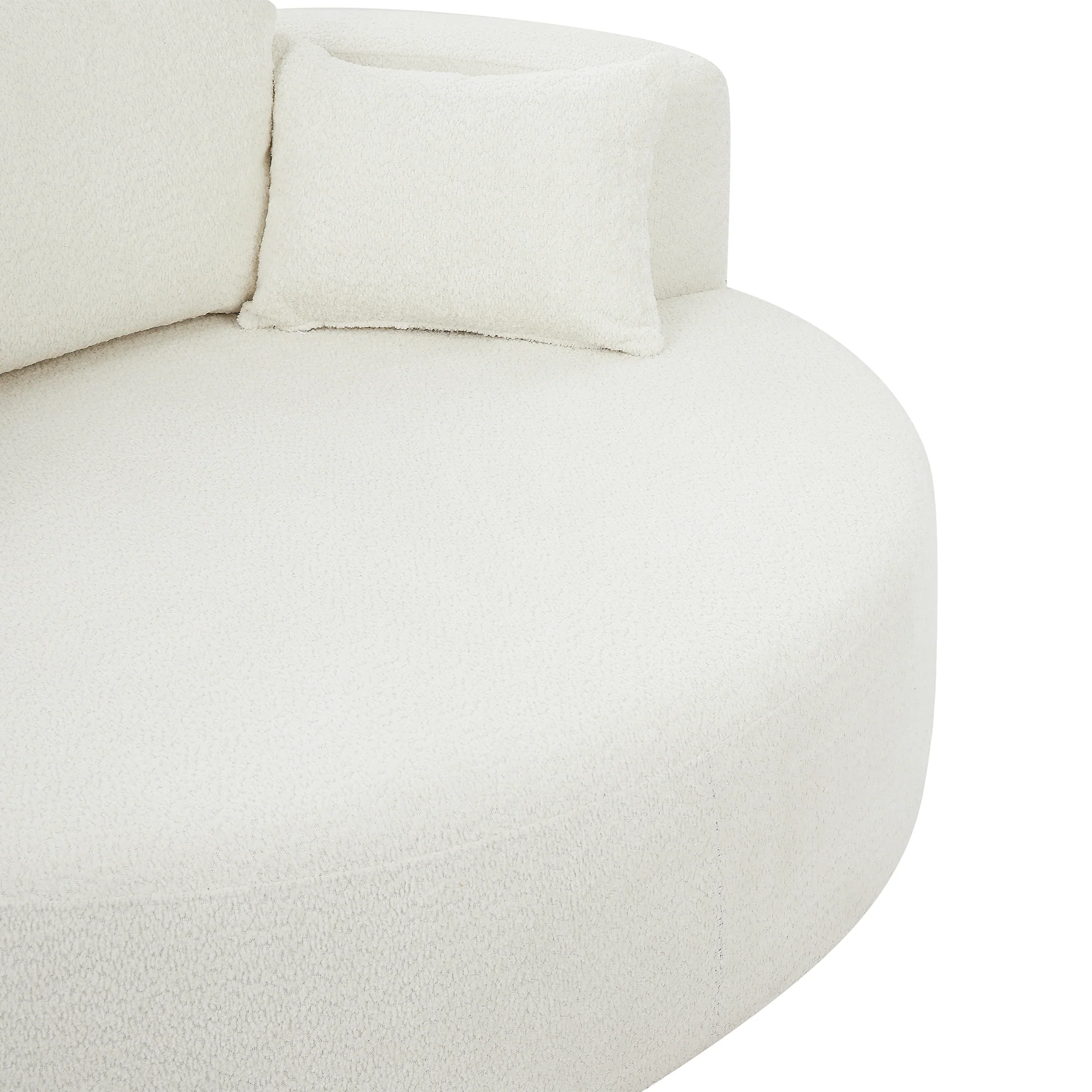 Walker Edison | 360° Swivel Accent Round Sofa Chair with Pillows - Image 19