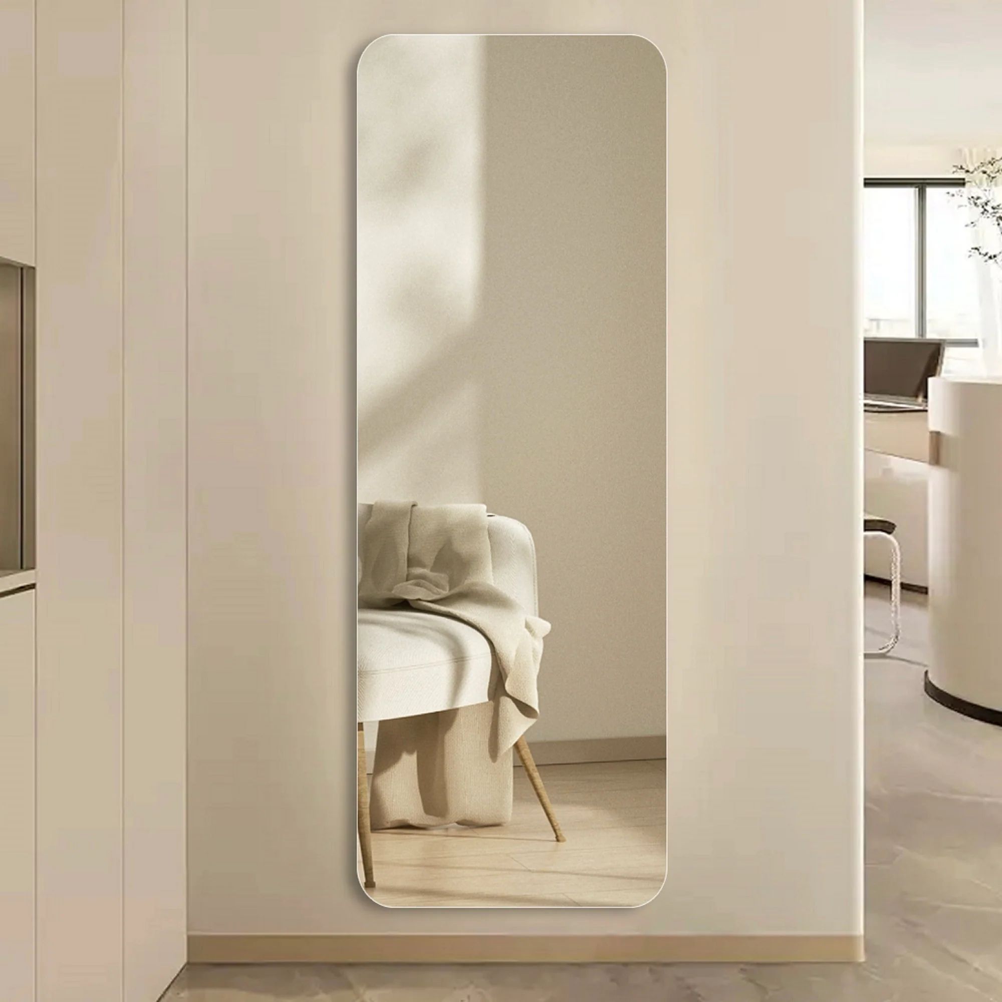 Walker Edison | 56 X 15in Wall-Mounted Mirror - Image 2