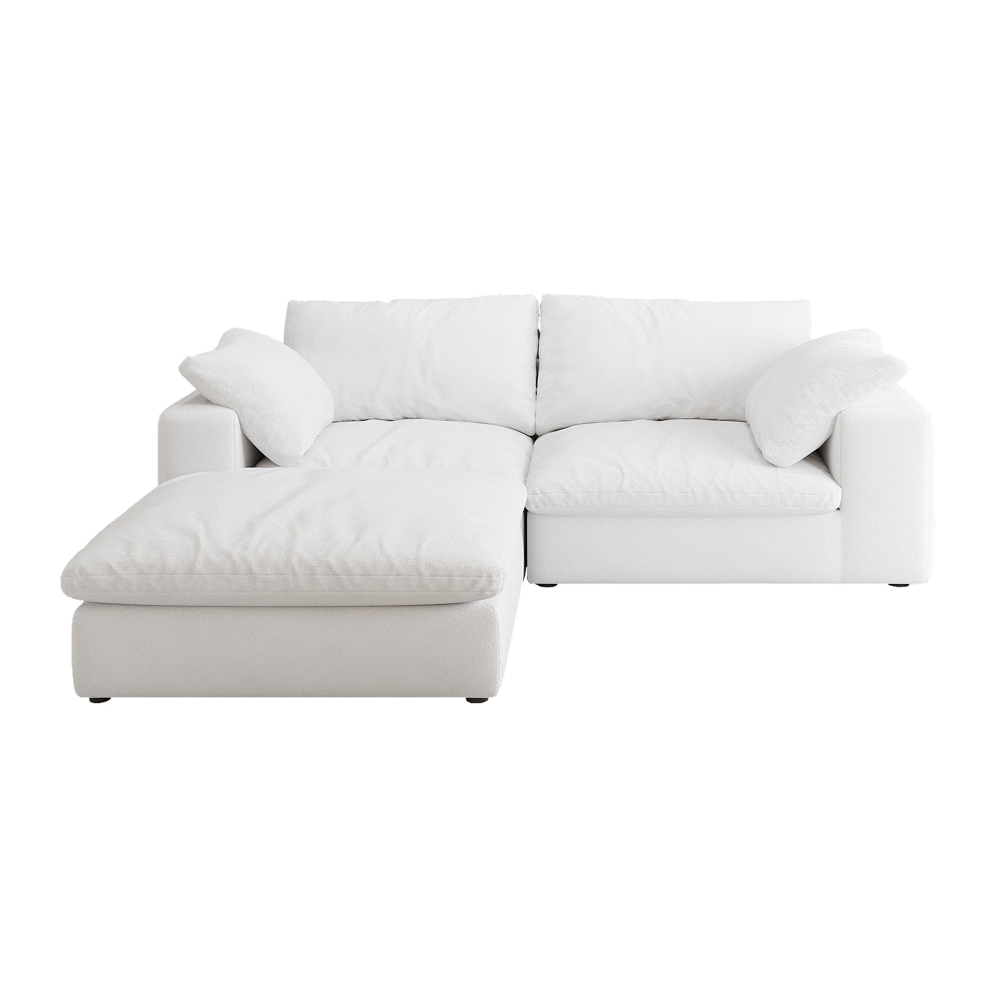 Walker Edison | Cloud Down Filled Comfort Modular Sectional Sofa Couch with Storage Ottoman - Image 12