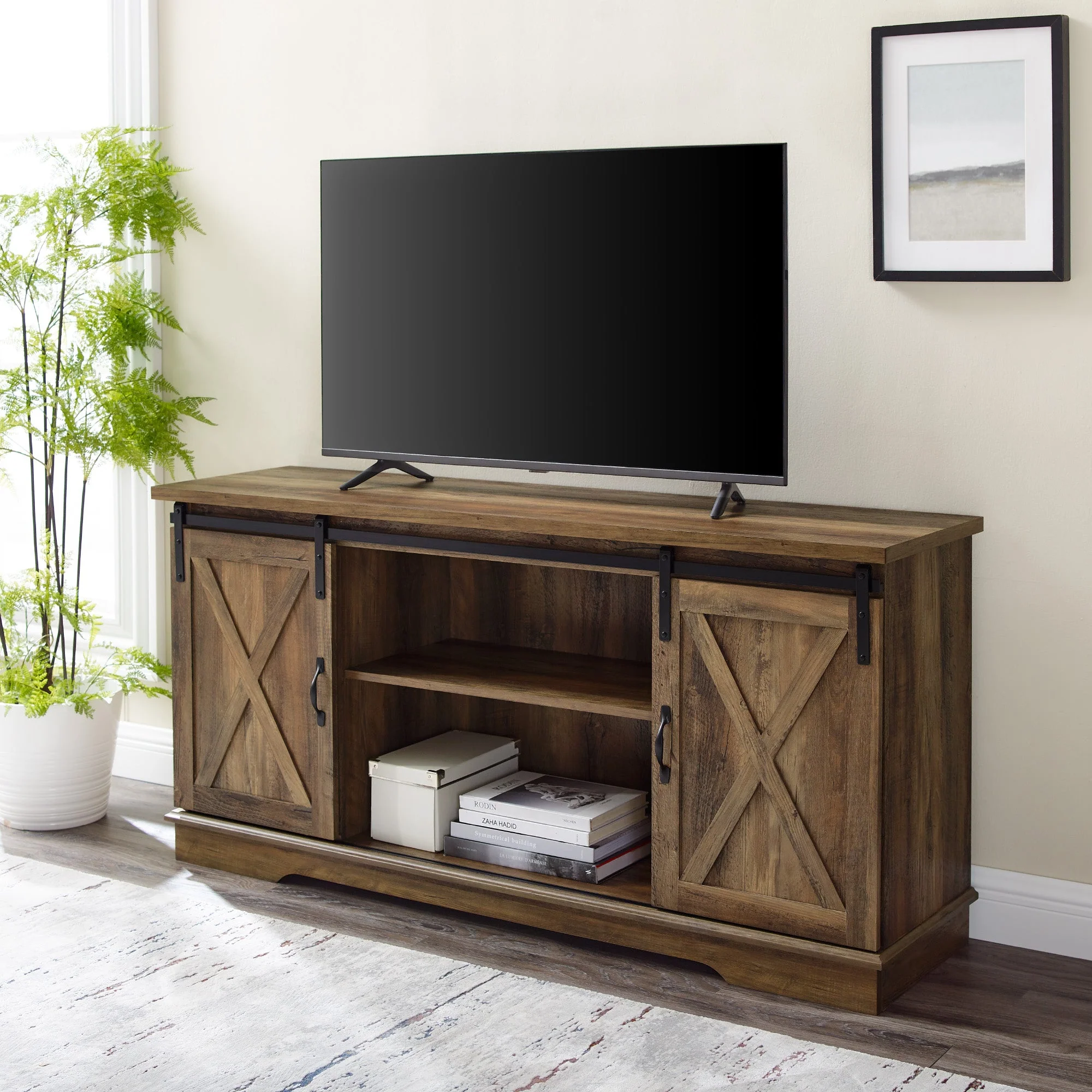 58" Sliding Barn Door TV Stand - Image 10