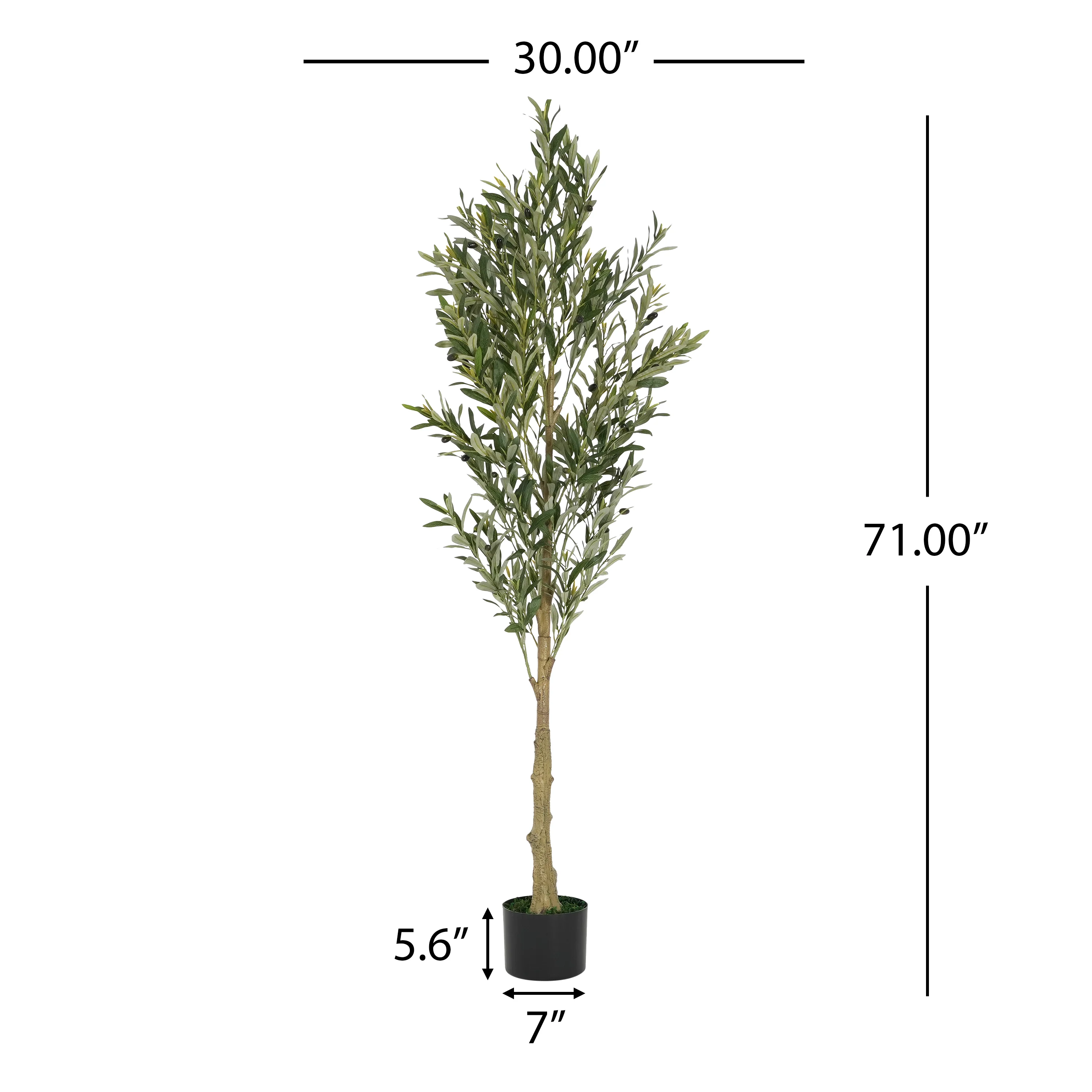Walker Edison | 6' Artificial Olive Tree with Pot - Image 5