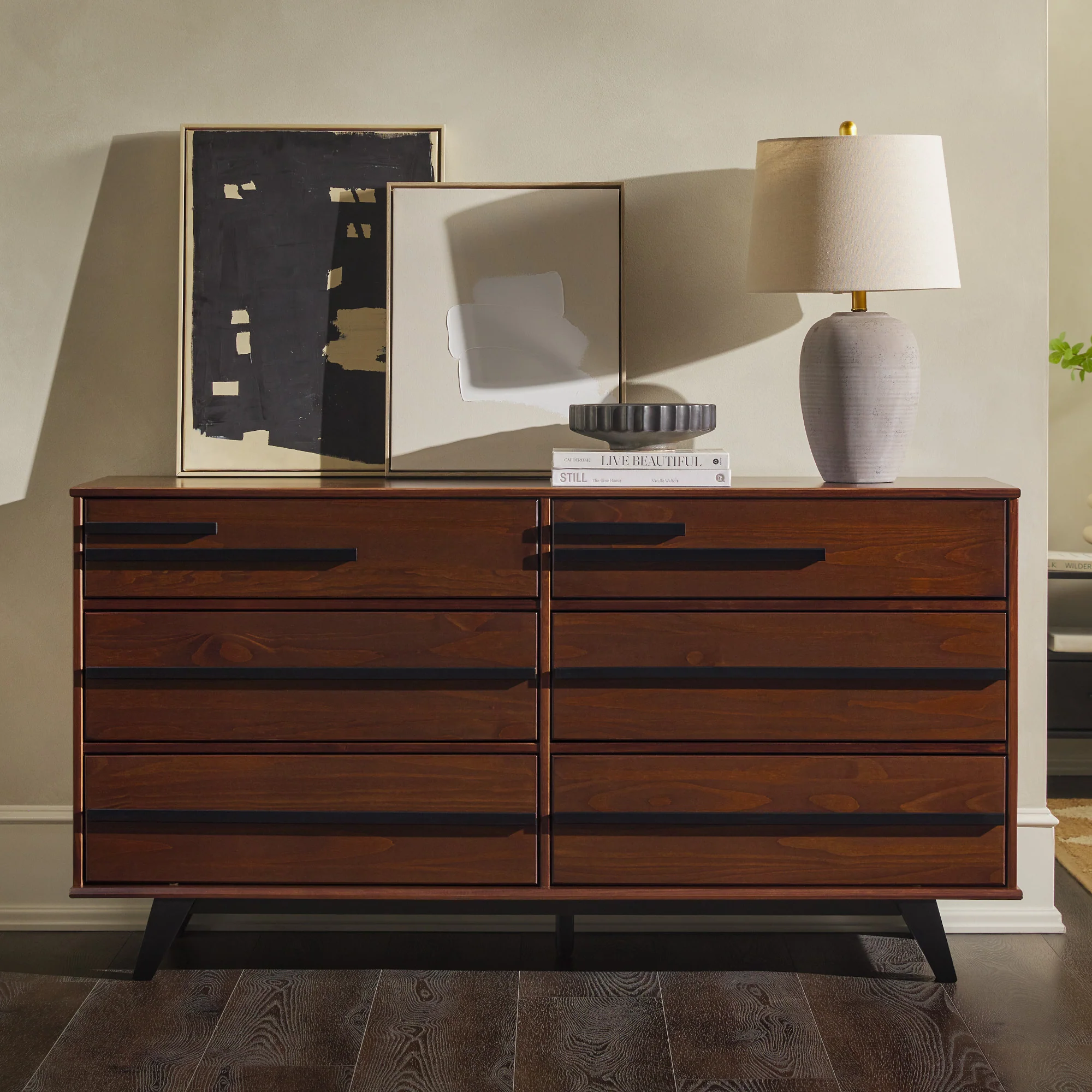 Rebecca 6-Drawer Solid Wood Modern Dresser - Image 7