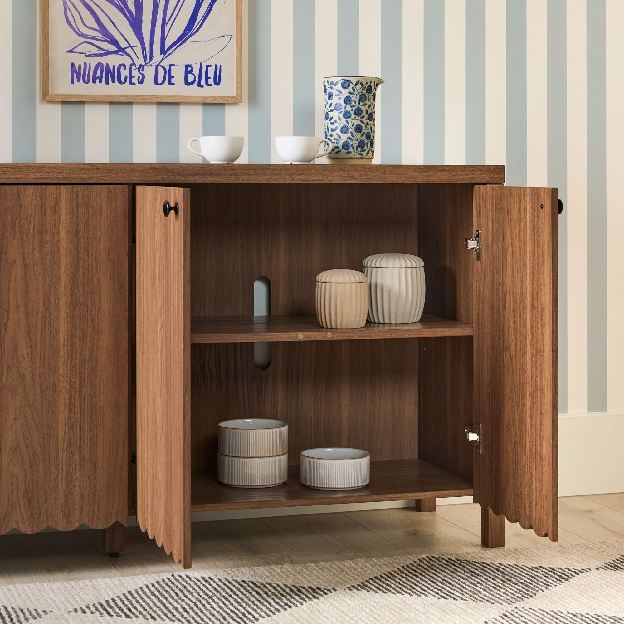 Paisley 60" Modern Scalloped Easy Assembly Sideboard /TV Stand - Image 11