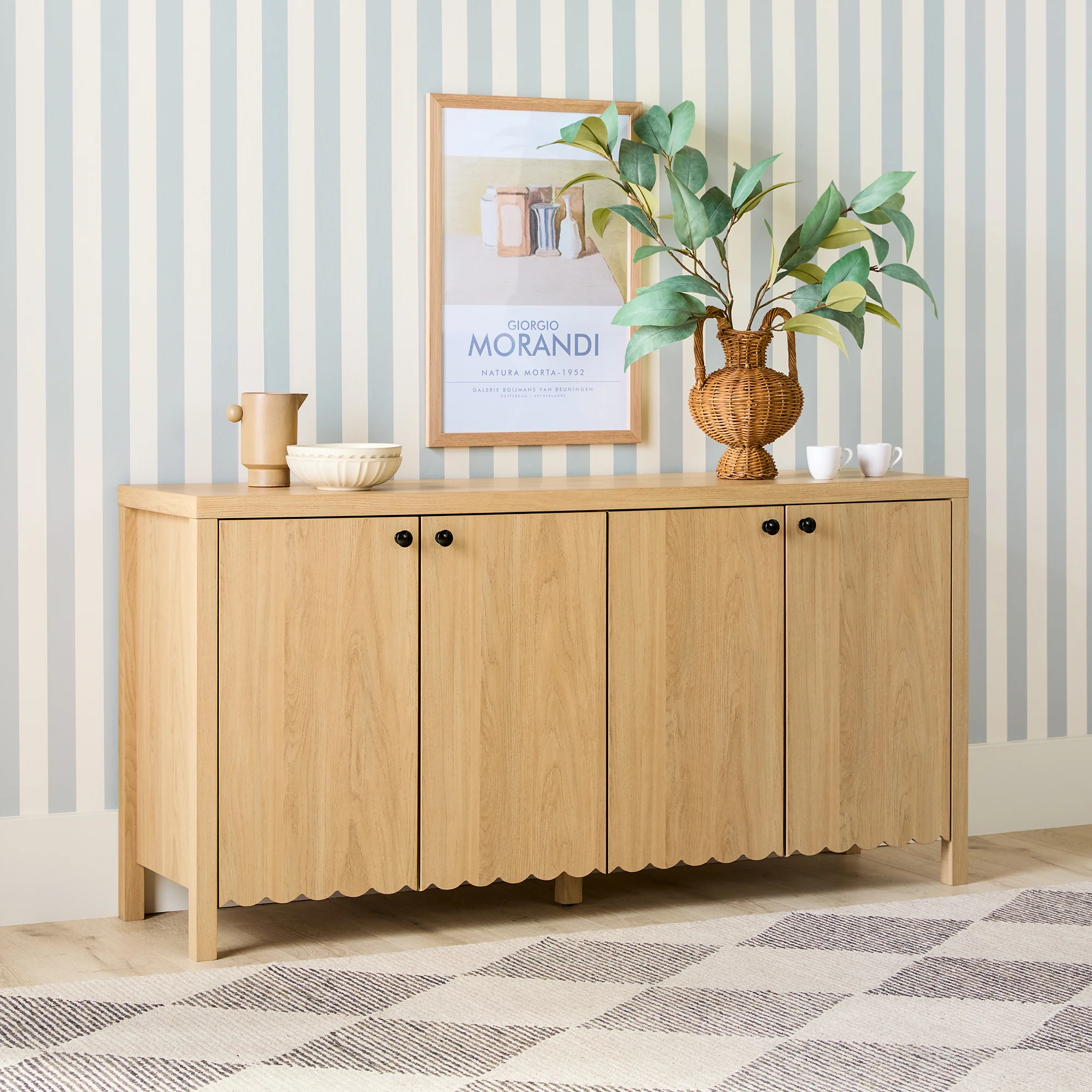 Paisley 60" Modern Scalloped Easy Assembly Sideboard /TV Stand - Image 17