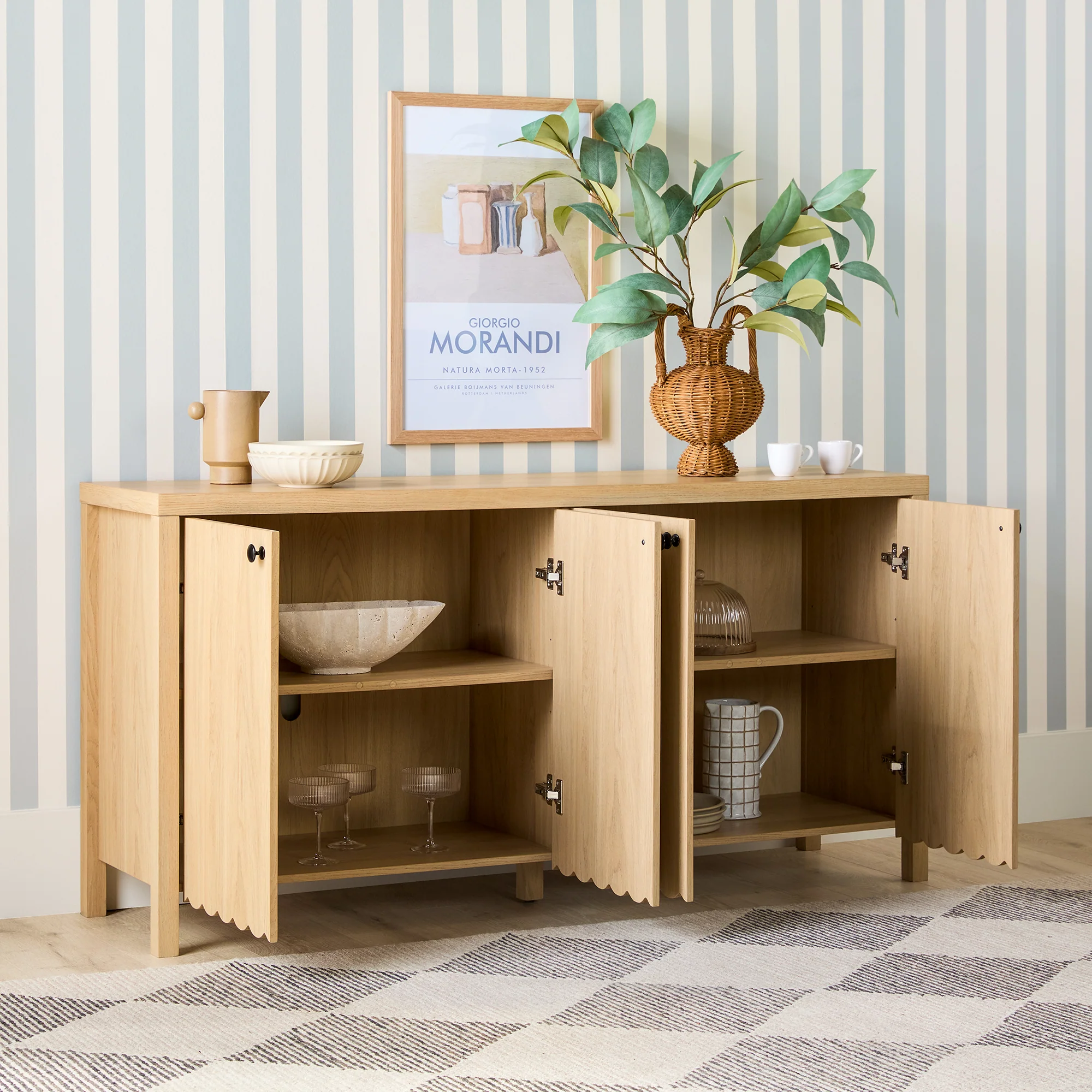 Paisley 60" Modern Scalloped Easy Assembly Sideboard /TV Stand - Image 18