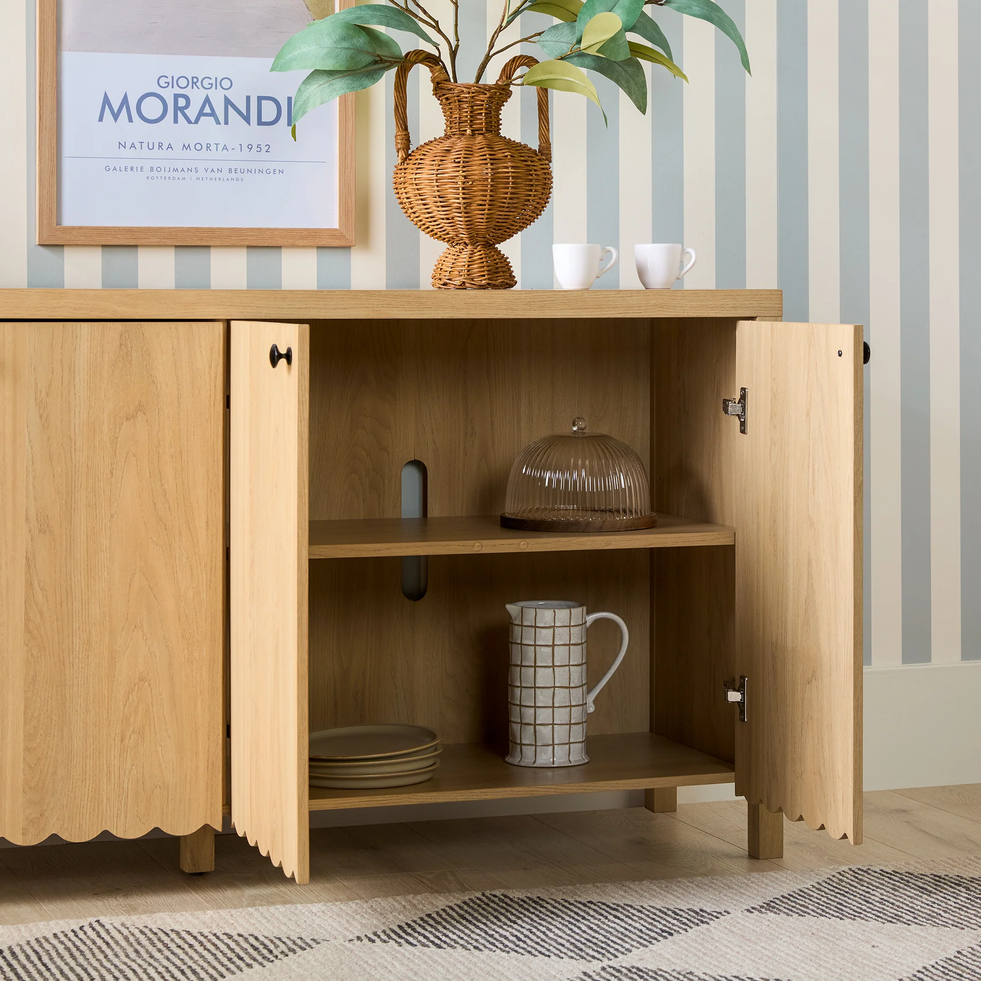 Paisley 60" Modern Scalloped Easy Assembly Sideboard /TV Stand - Image 24