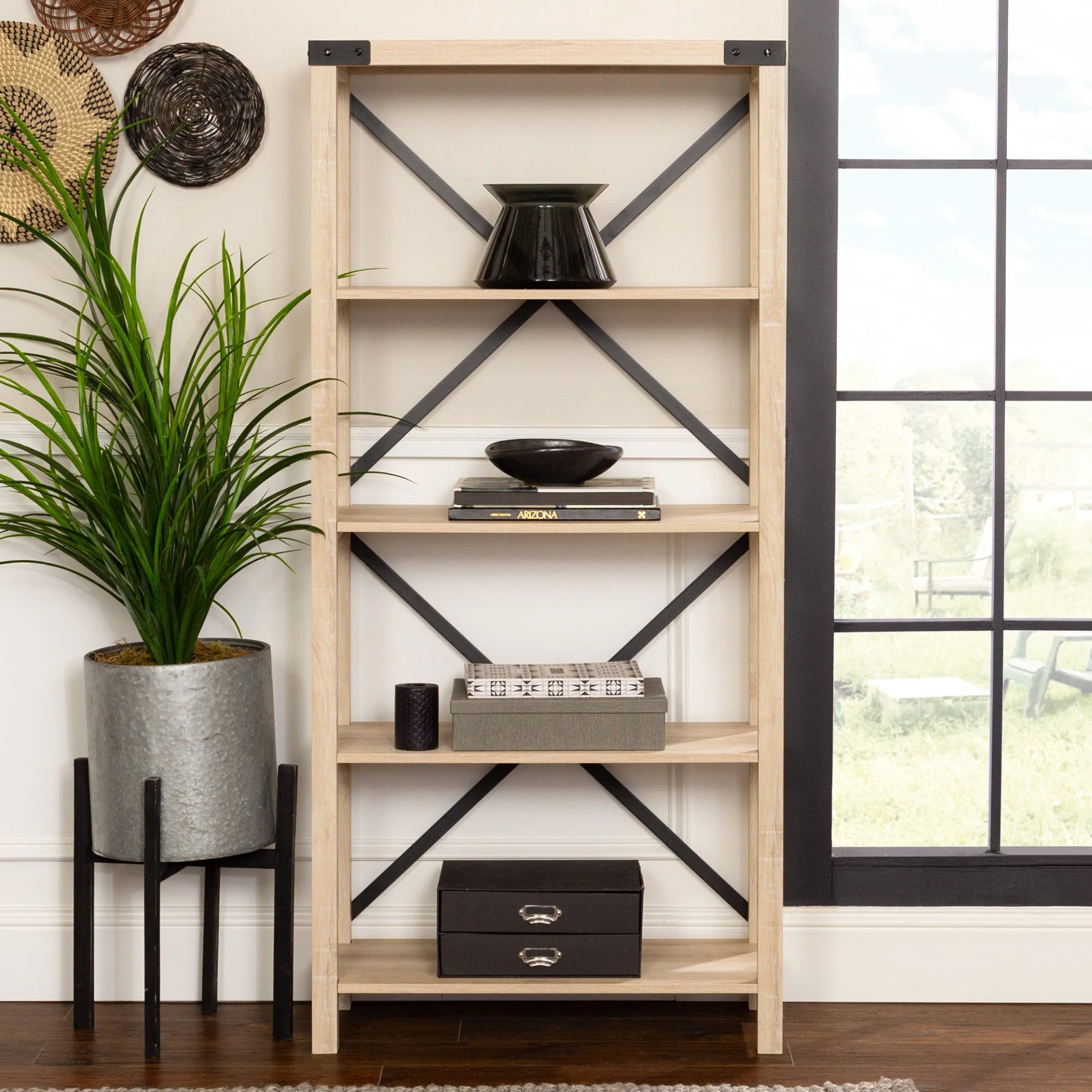 Metal X Bookshelf - Image 15