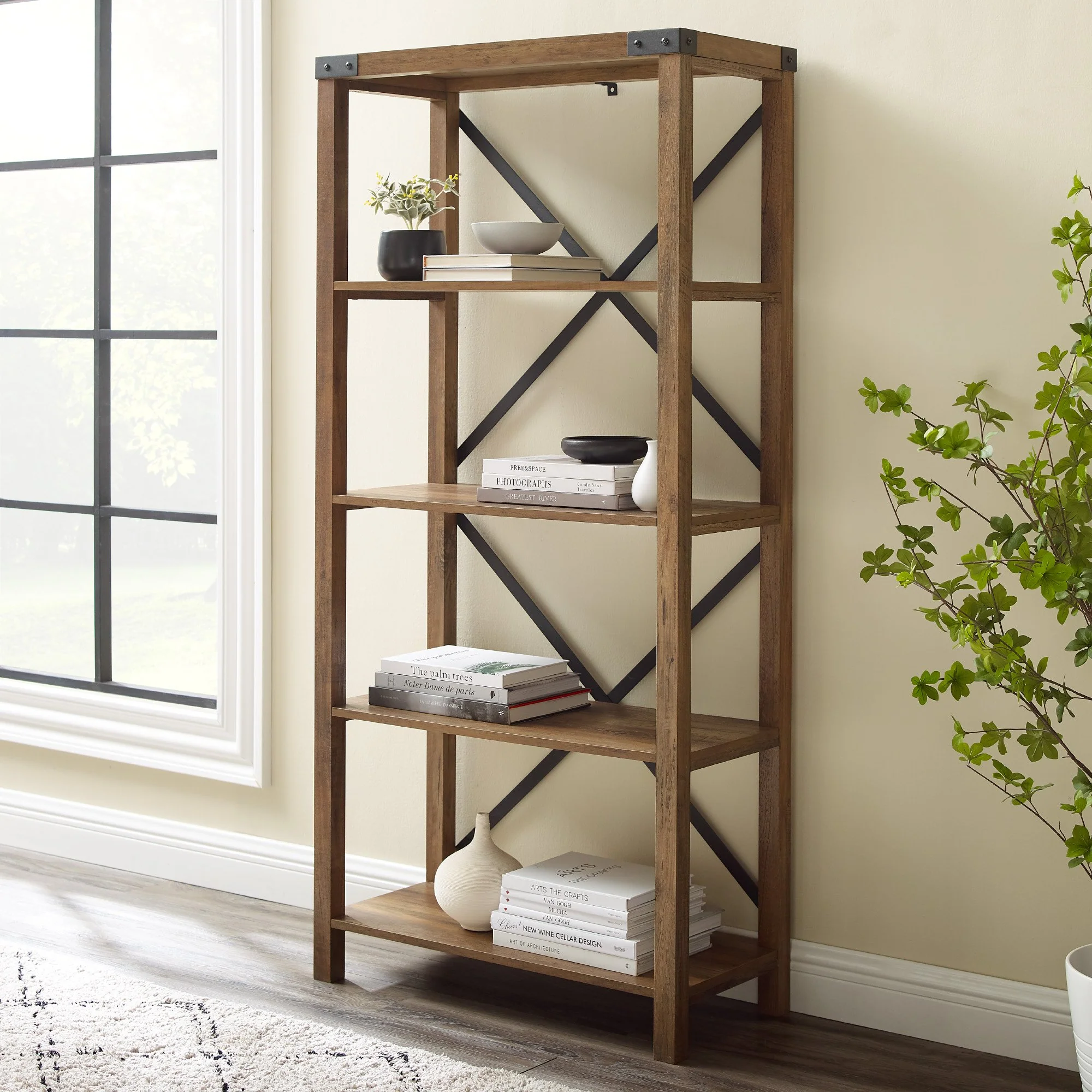 Metal X Bookshelf - Image 7