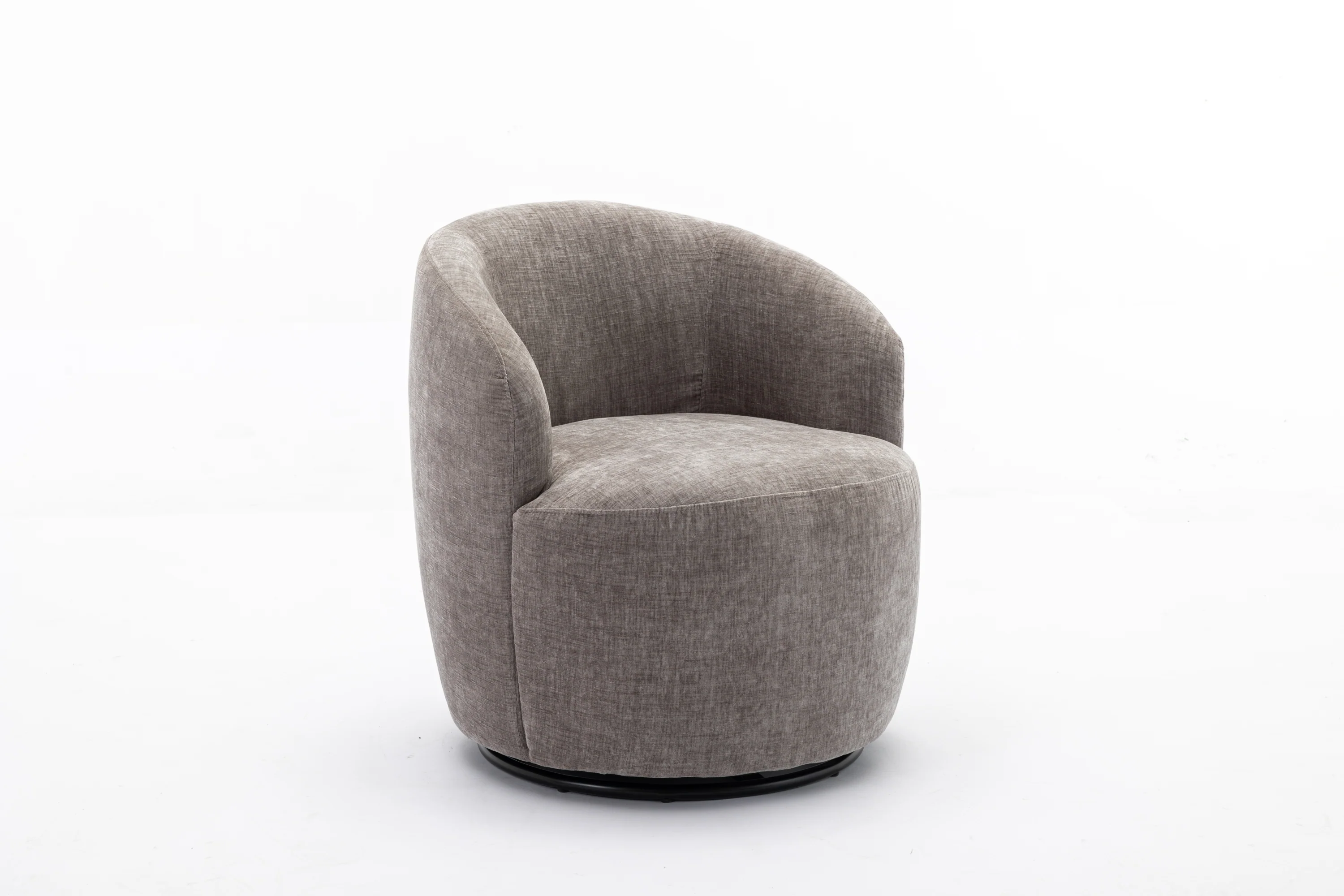 Walker Edison | Chenille Swivel Accent Barrel Chair - Image 10