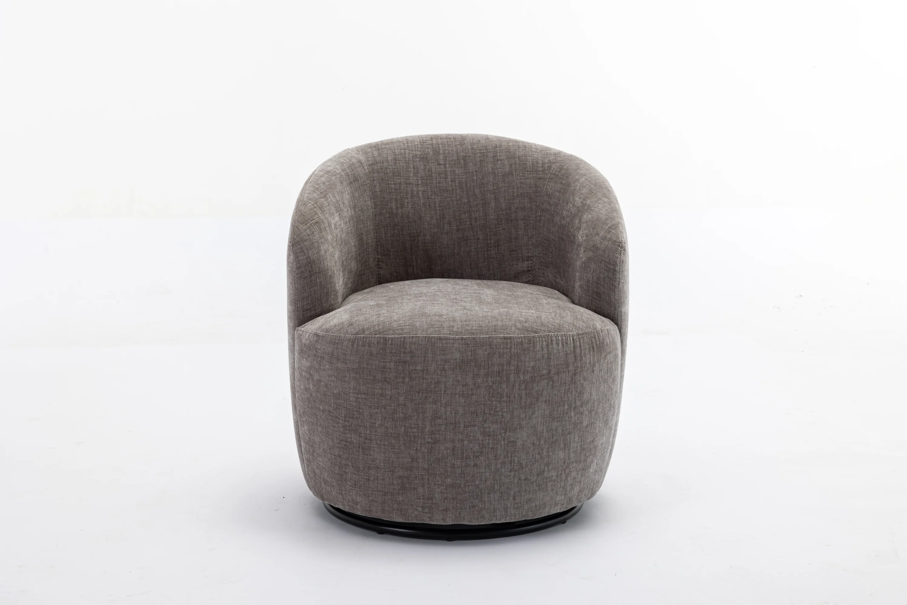 Walker Edison | Chenille Swivel Accent Barrel Chair - Image 11