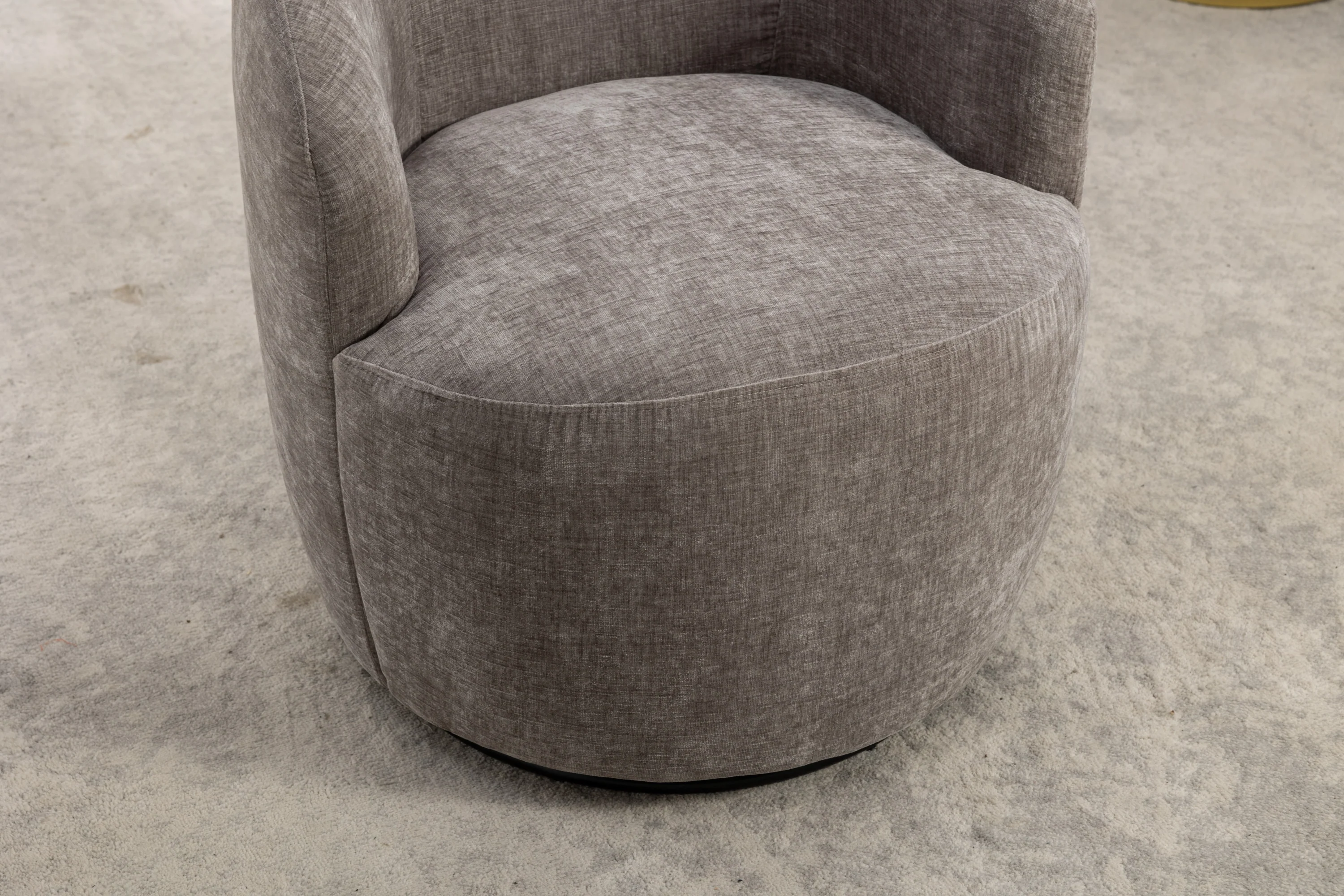 Walker Edison | Chenille Swivel Accent Barrel Chair - Image 15