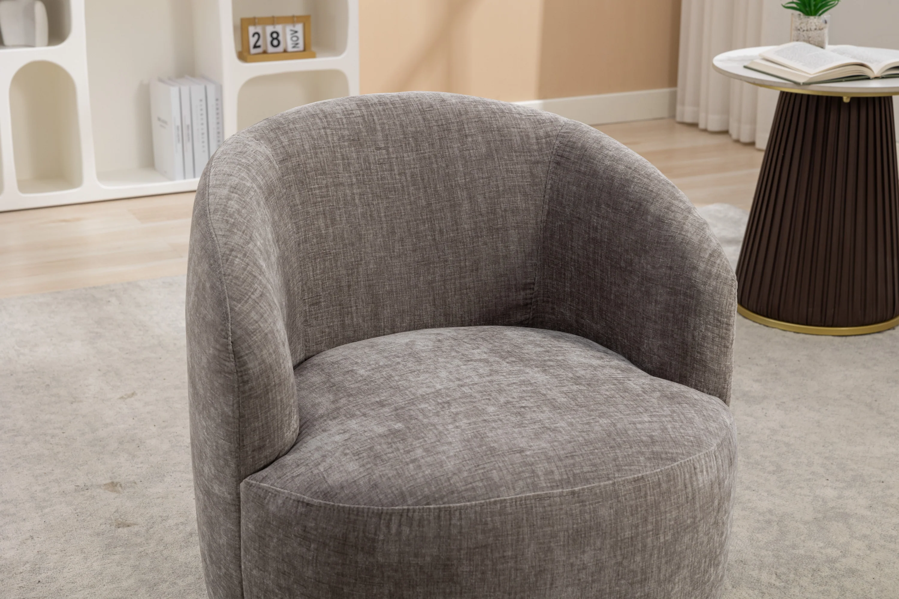 Walker Edison | Chenille Swivel Accent Barrel Chair - Image 18