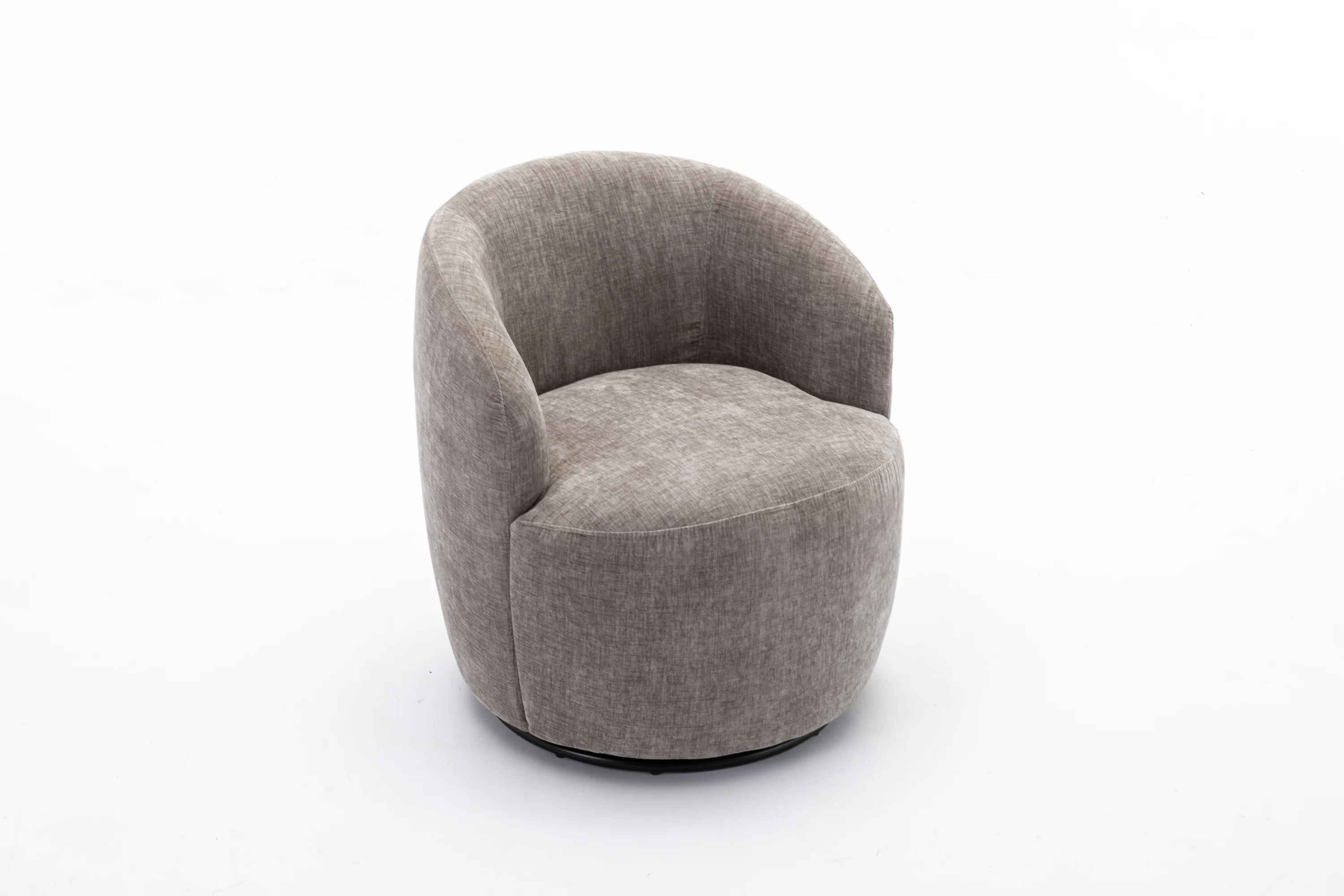 Walker Edison | Chenille Swivel Accent Barrel Chair - Image 8