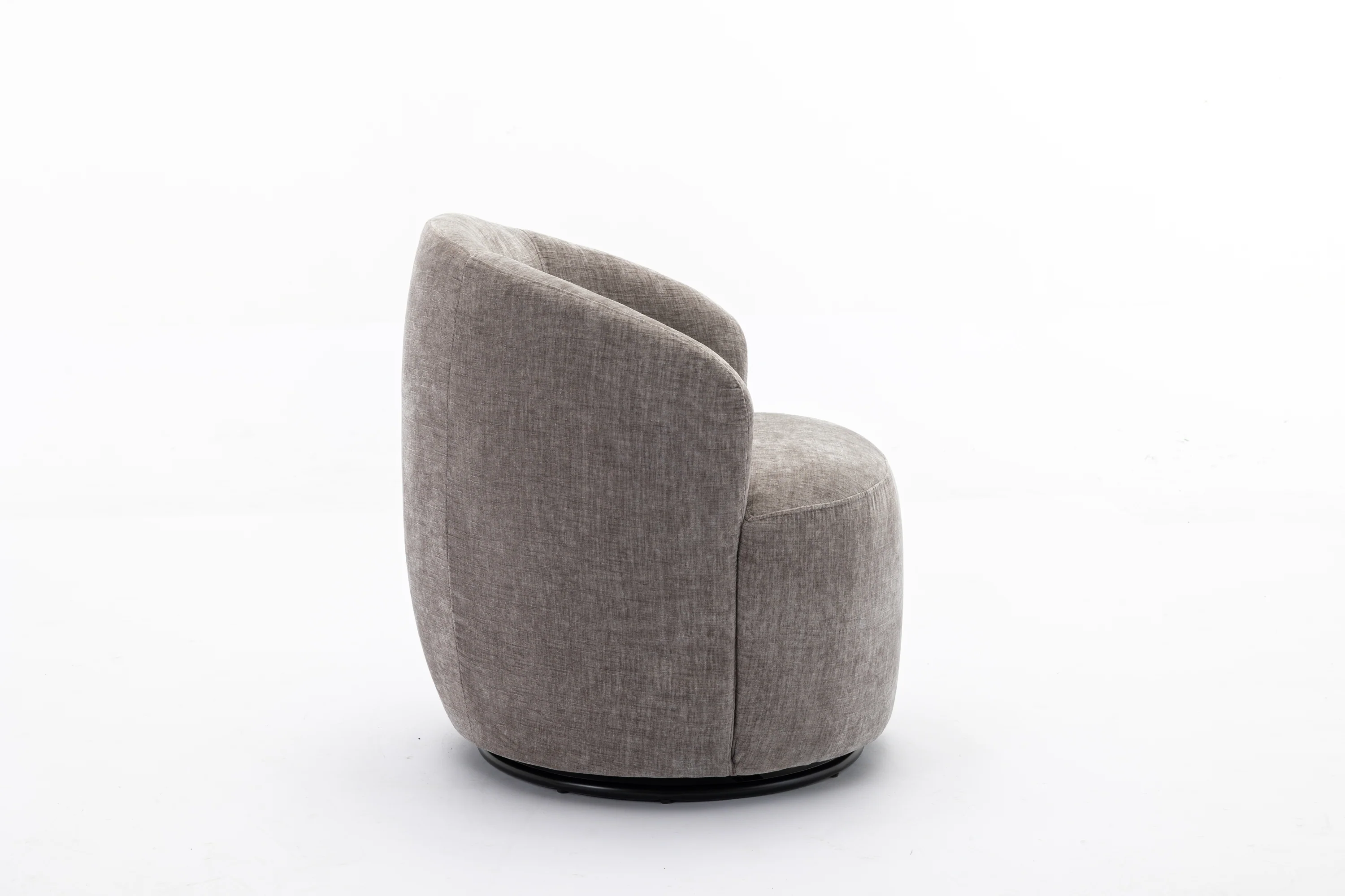 Walker Edison | Chenille Swivel Accent Barrel Chair - Image 9