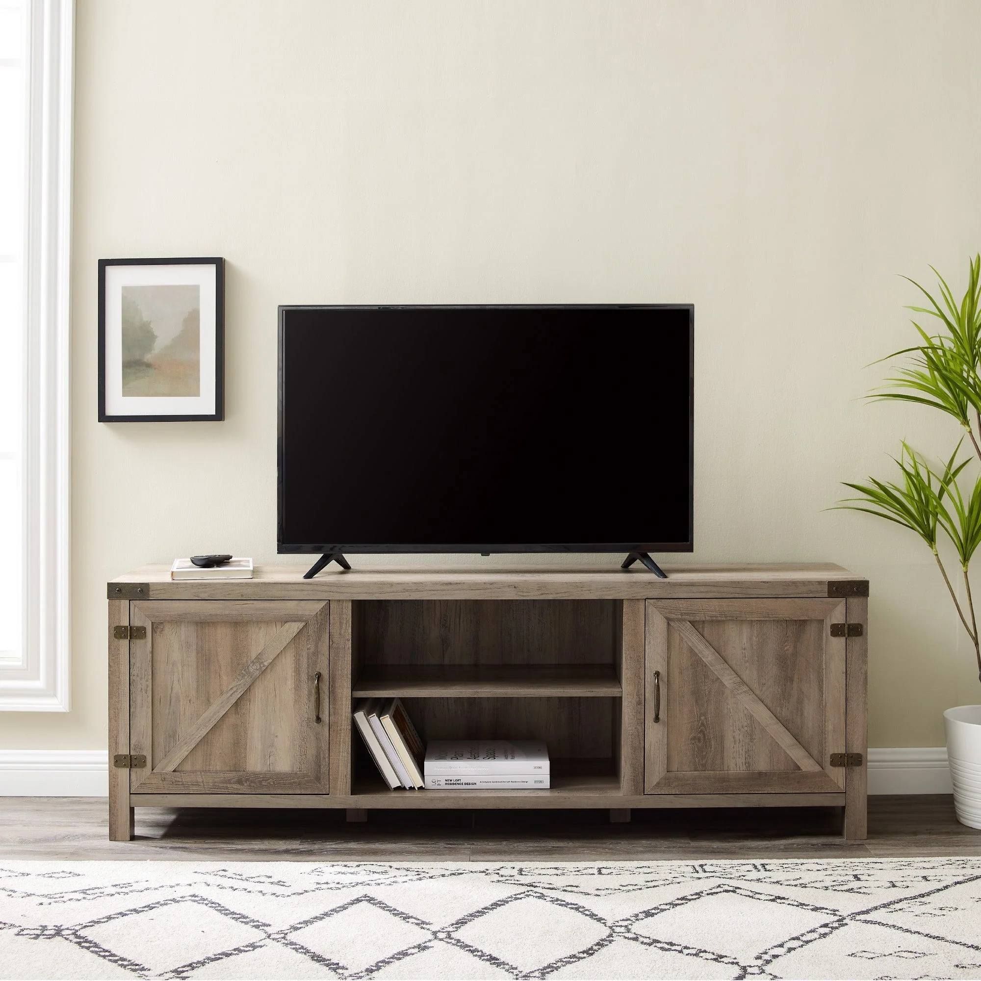 Barn Door 70" Modern Farmhouse TV Stand - Image 12