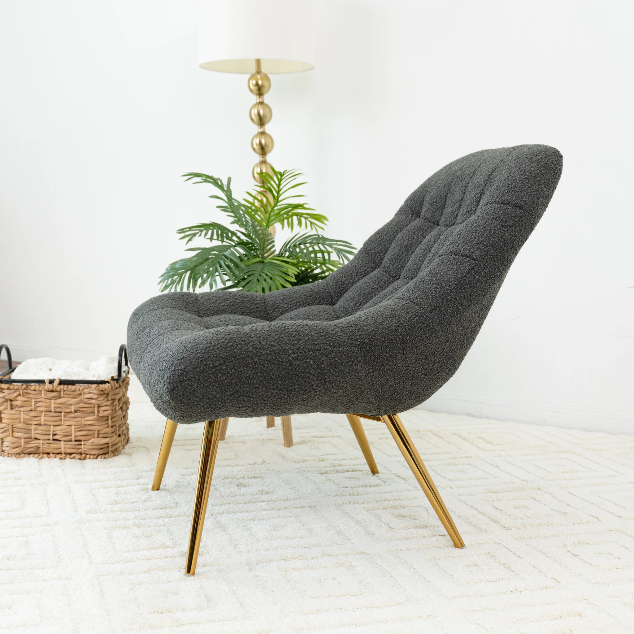 Walker Edison | Aubrey French Boucle Lounge Chair - Image 3