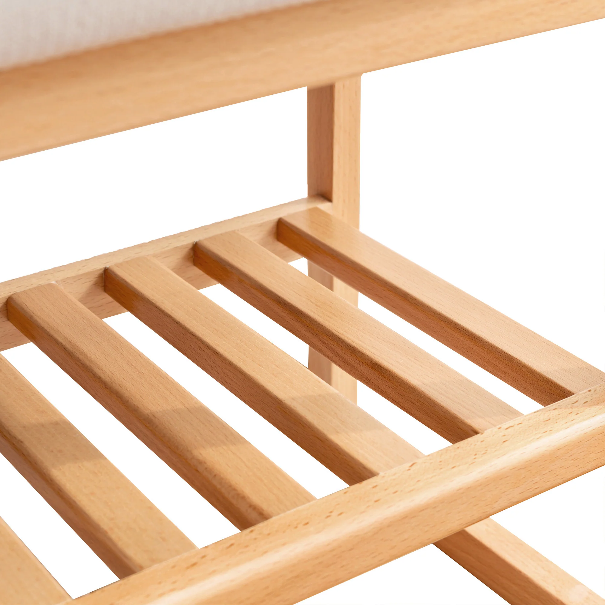 Walker Edison | Natural Solid Wood Entryway Shoe Bench - Image 8