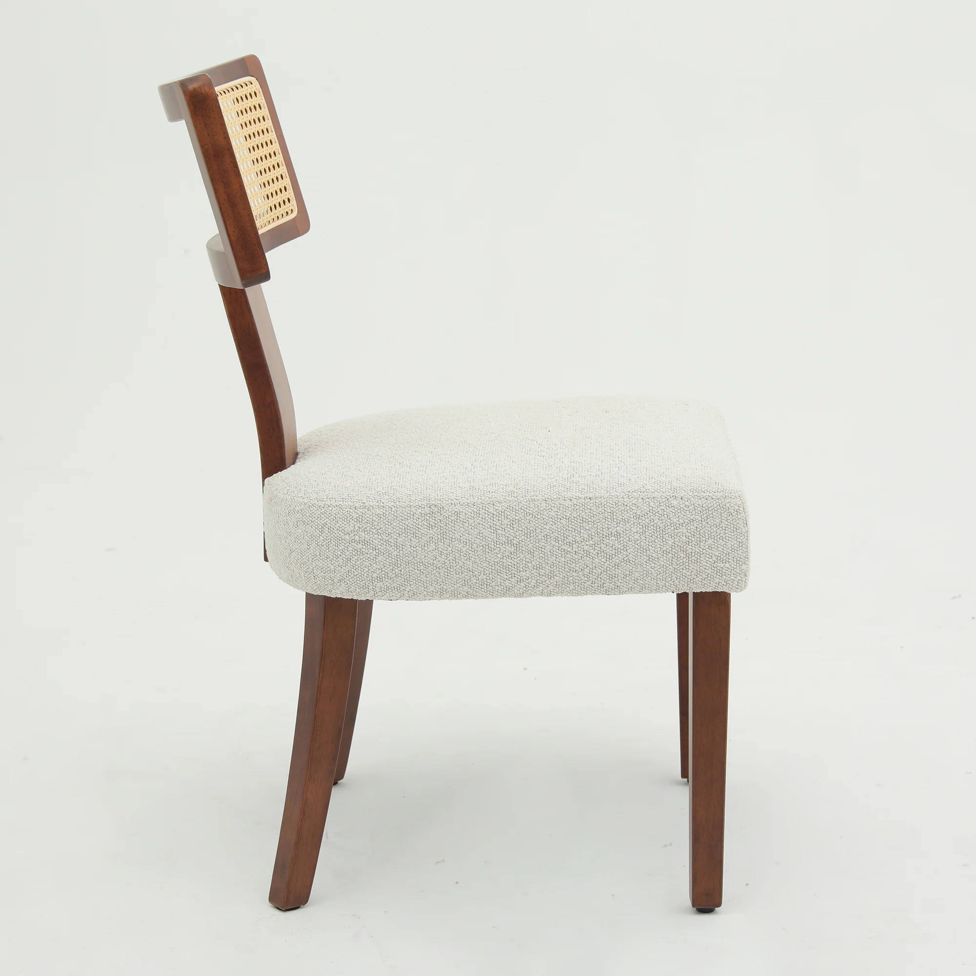Wood and Rattan Mid Century Modern Dining Chairs Set of 2 - Image 19