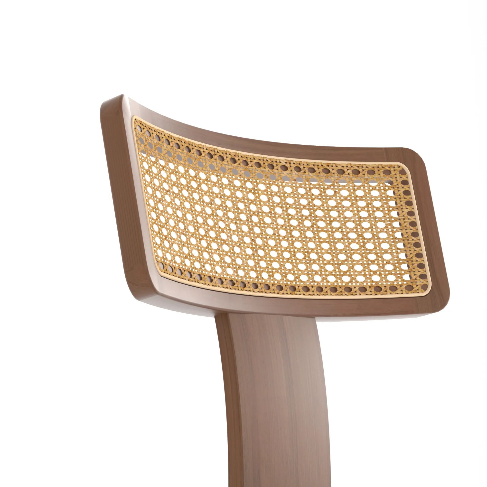 Wood and Rattan Mid Century Modern Dining Chairs Set of 2 - Image 22