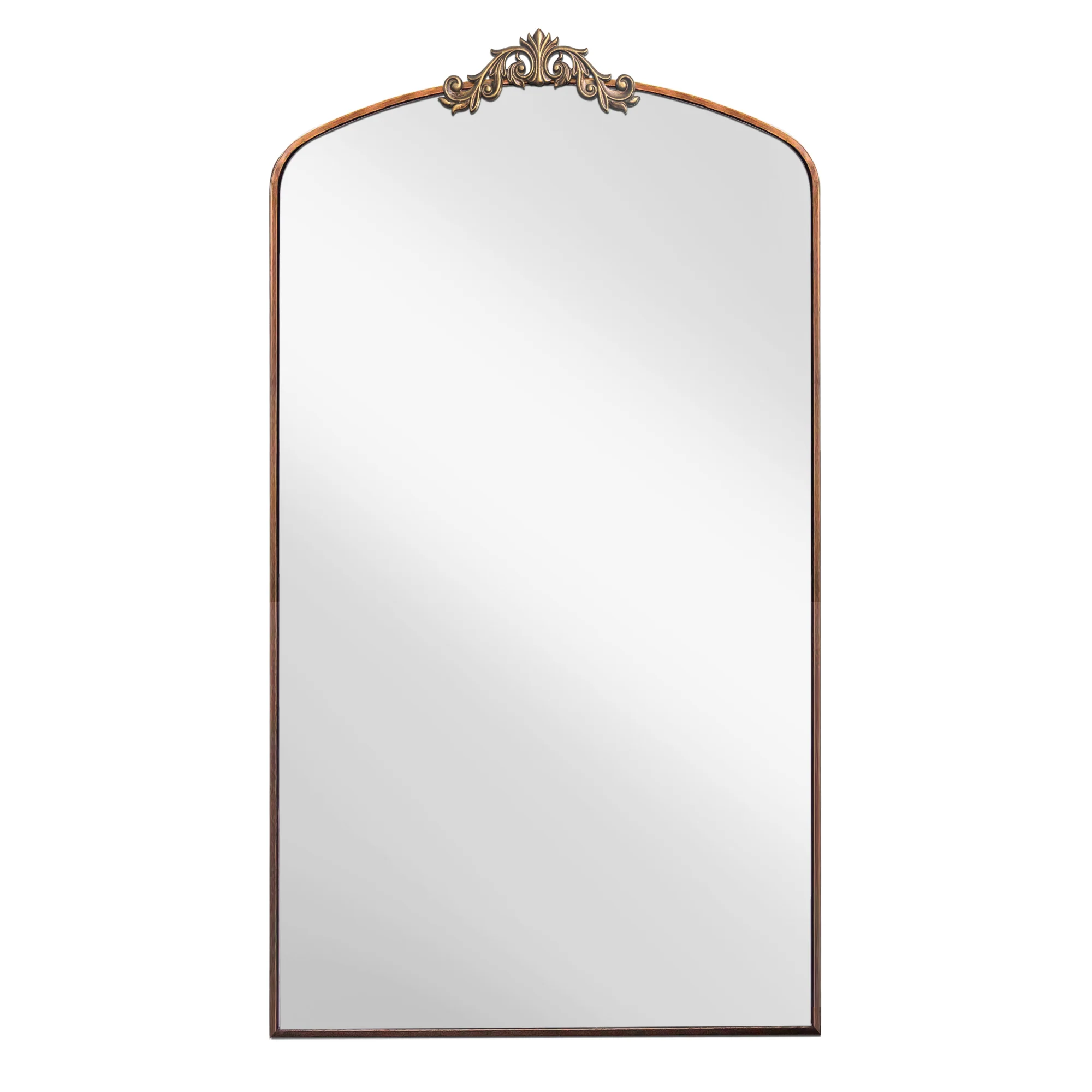 Walker Edison | Vintage Ornate Arched Full Length Mirror - Image 6