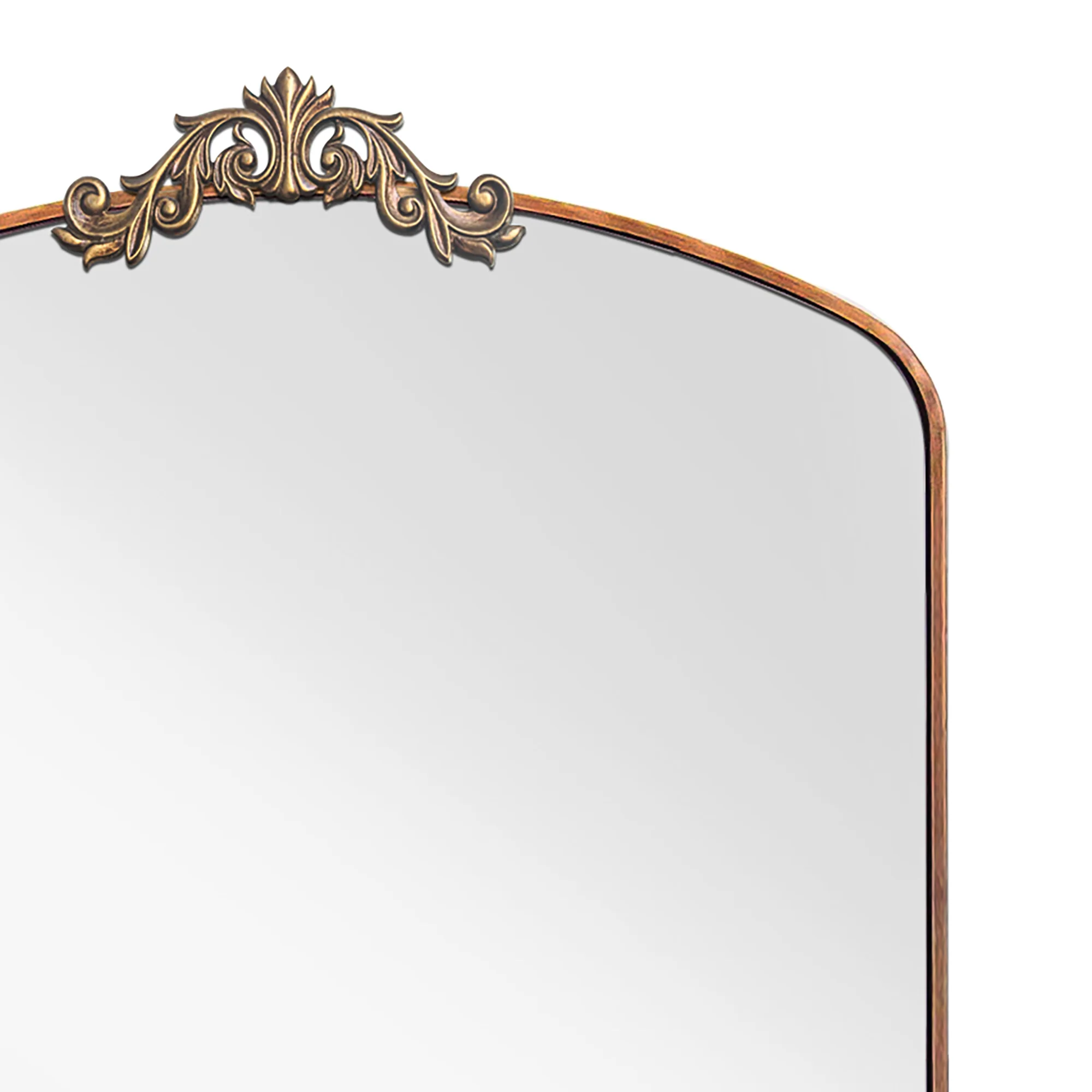 Walker Edison | Vintage Ornate Arched Full Length Mirror - Image 7