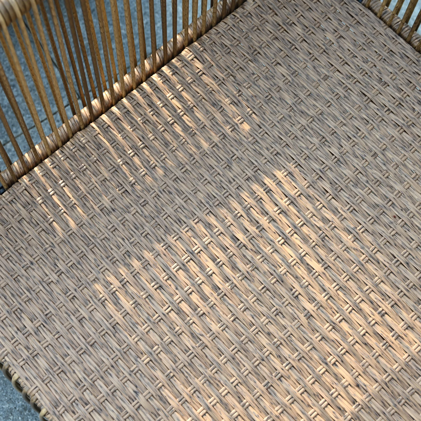 Walker Edison | Wicker Outdoor Loveseat Sofa Table Set - Image 8