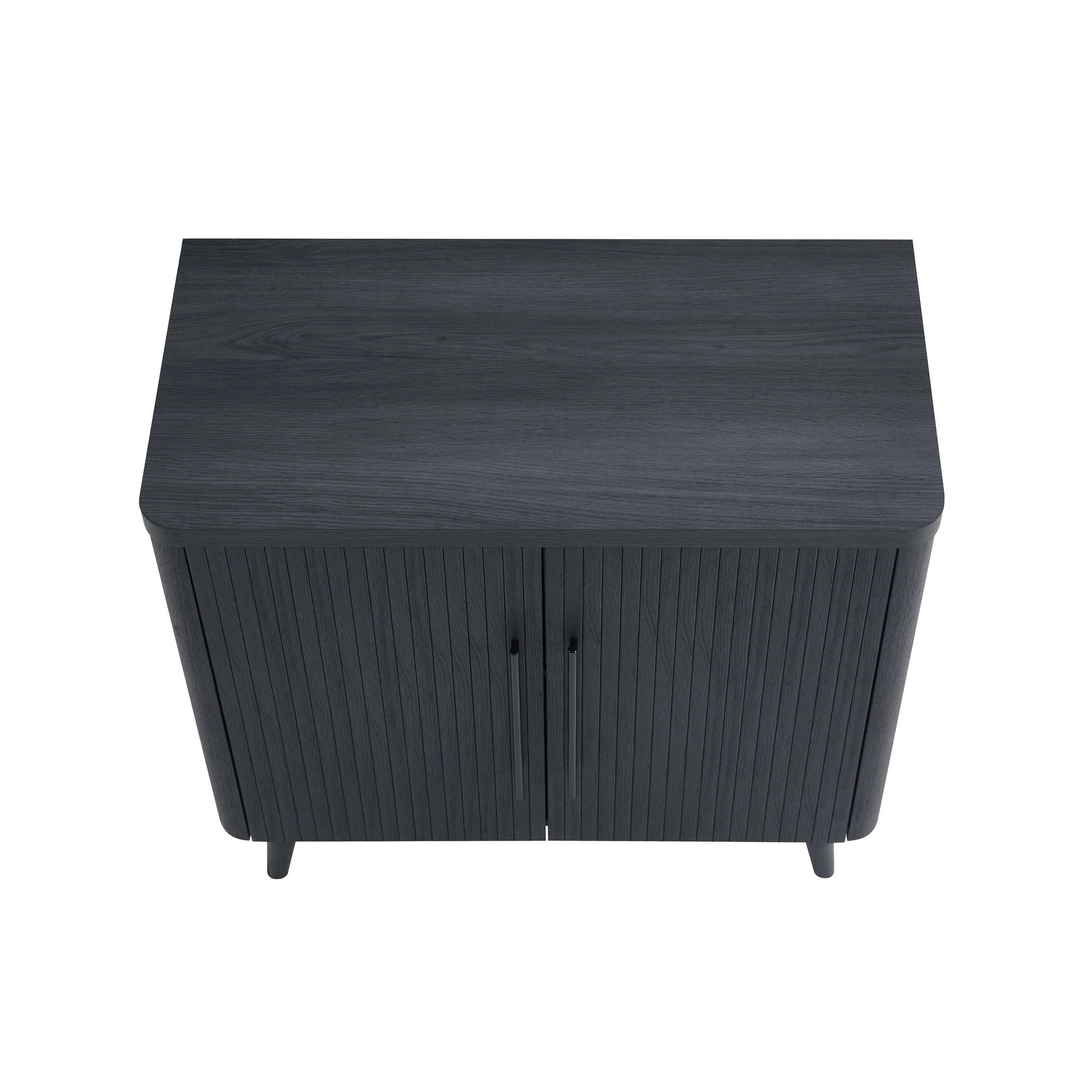 Jodie 31' Fluted Accent Cabinet in Charcoal Gray - Image 8