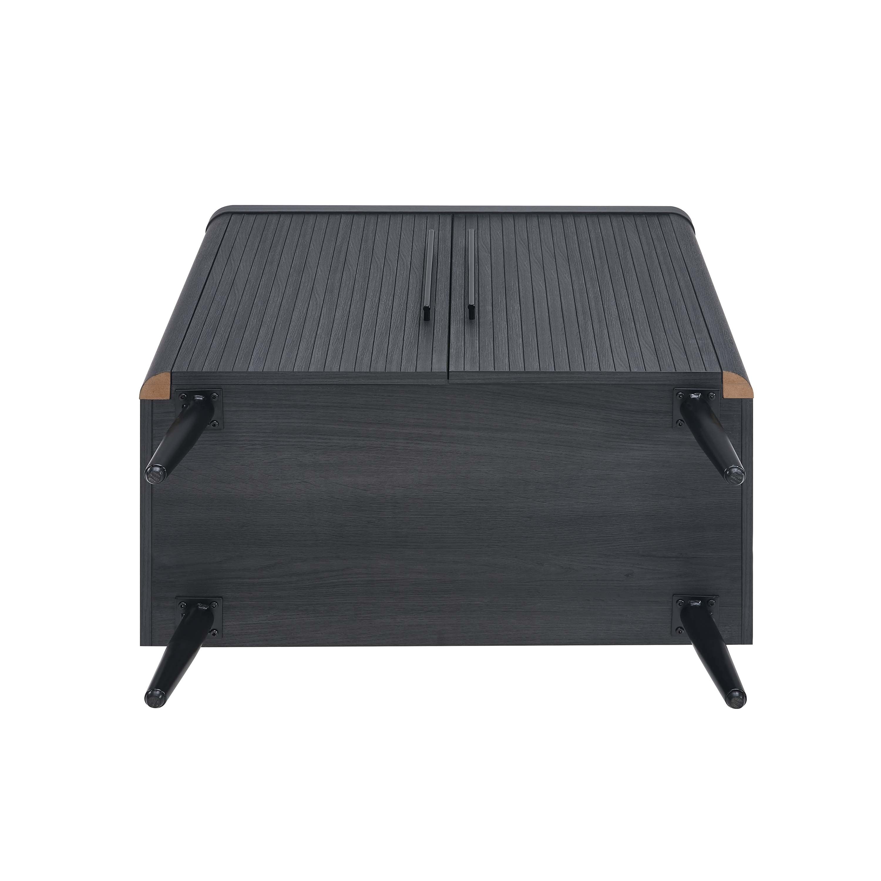 Jodie 31' Fluted Accent Cabinet in Charcoal Gray - Image 9