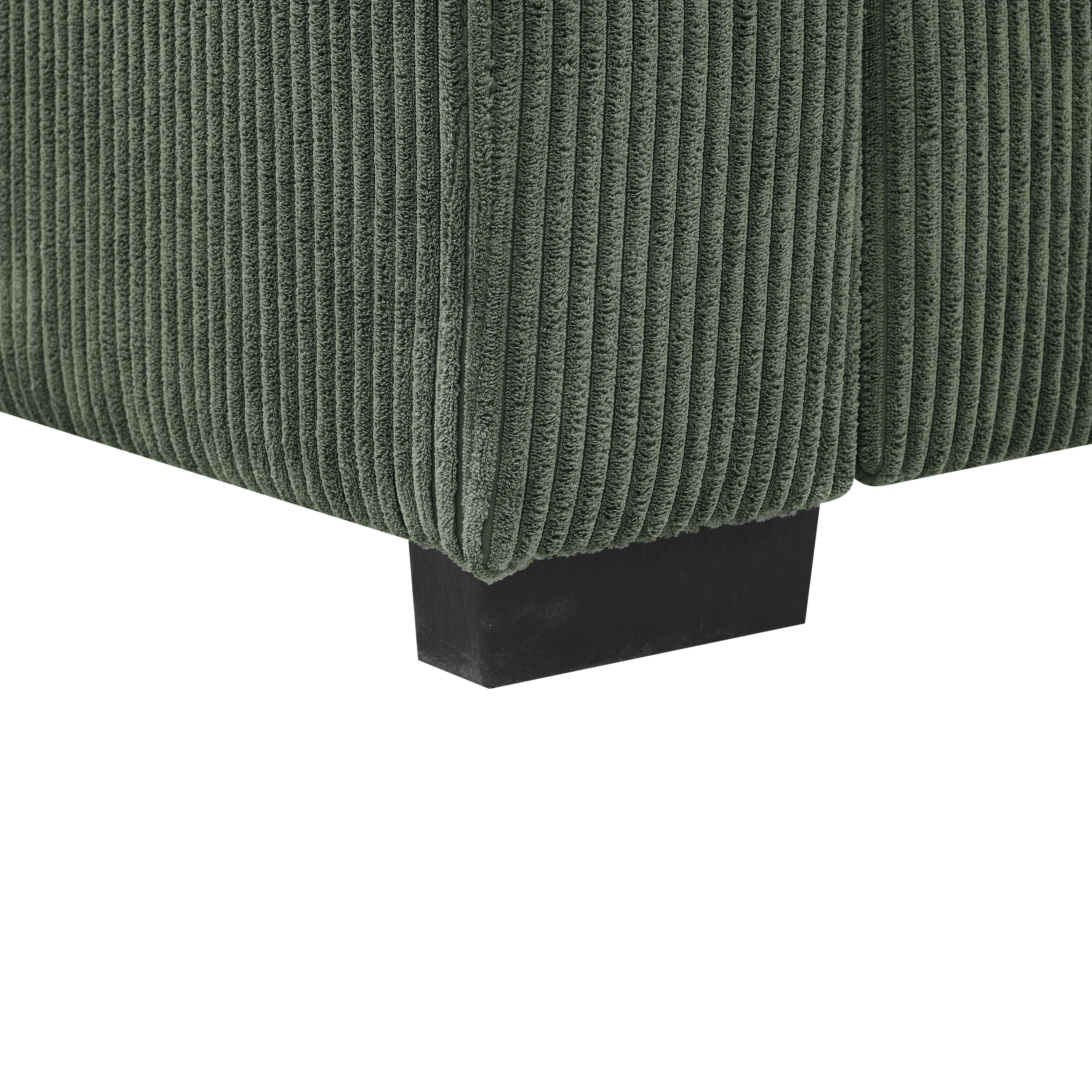 Walker Edison | Coastal Green Corduroy Loveseat Cloud Sofa - Image 8