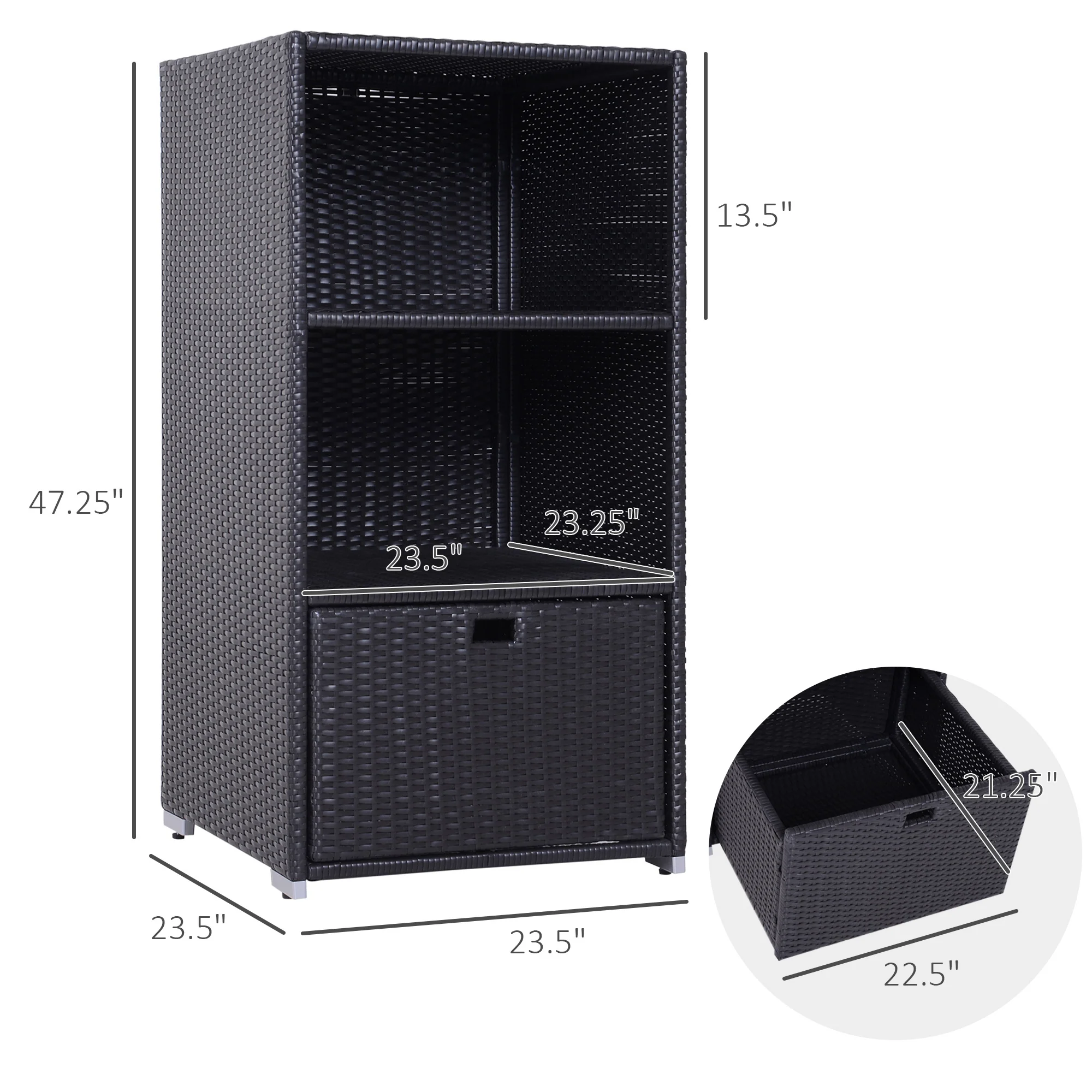 Walker Edison | Outdoor Waterproof Valet Pool Towel Storage Rack - Image 11