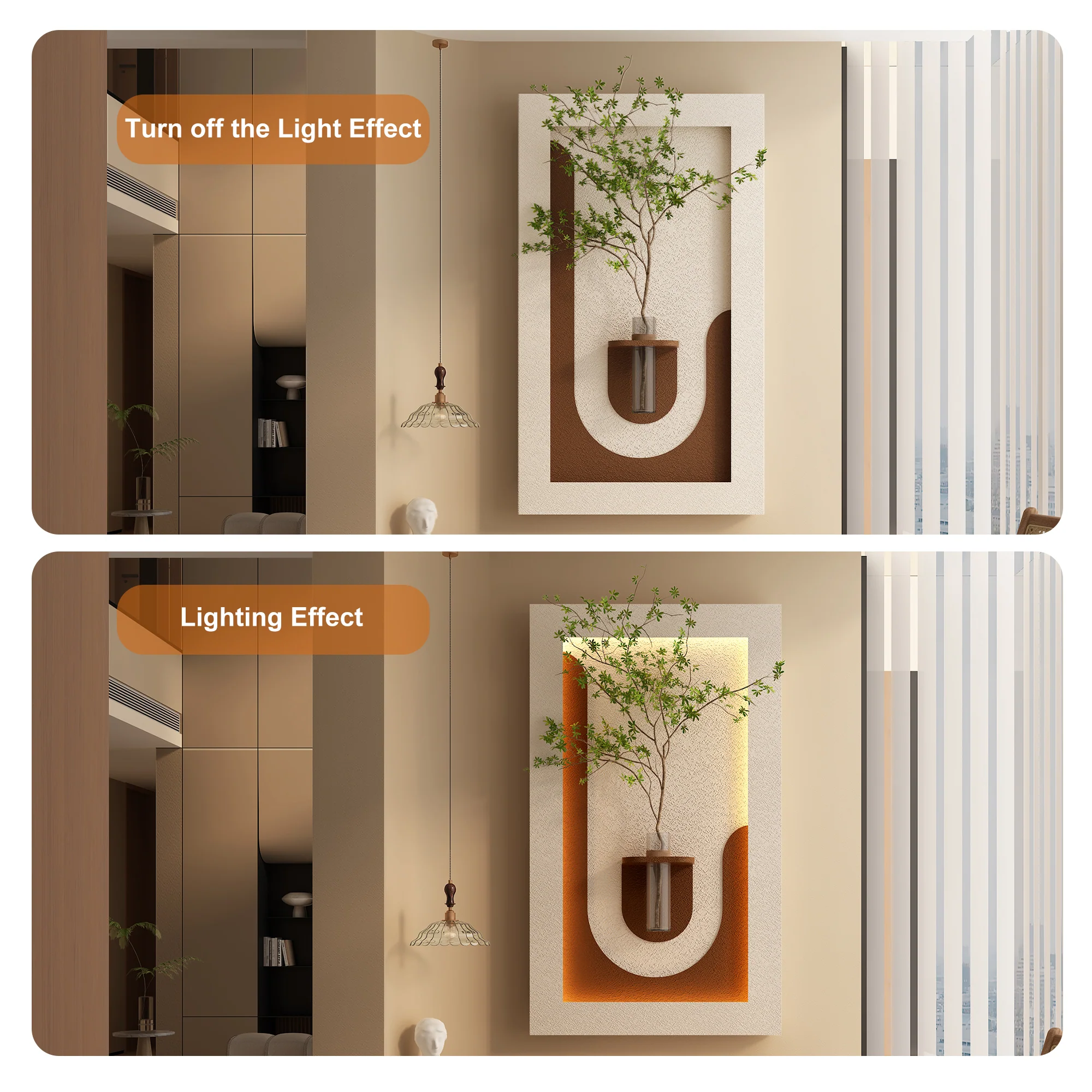 Adjustable 3-Color LED Sandstone Wall Decor - Image 10