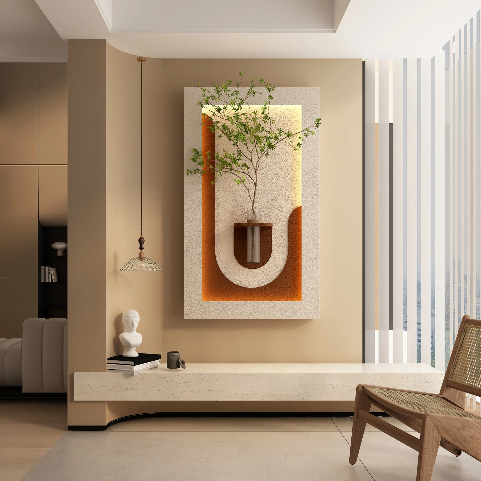 Adjustable 3-Color LED Sandstone Wall Decor - Image 12