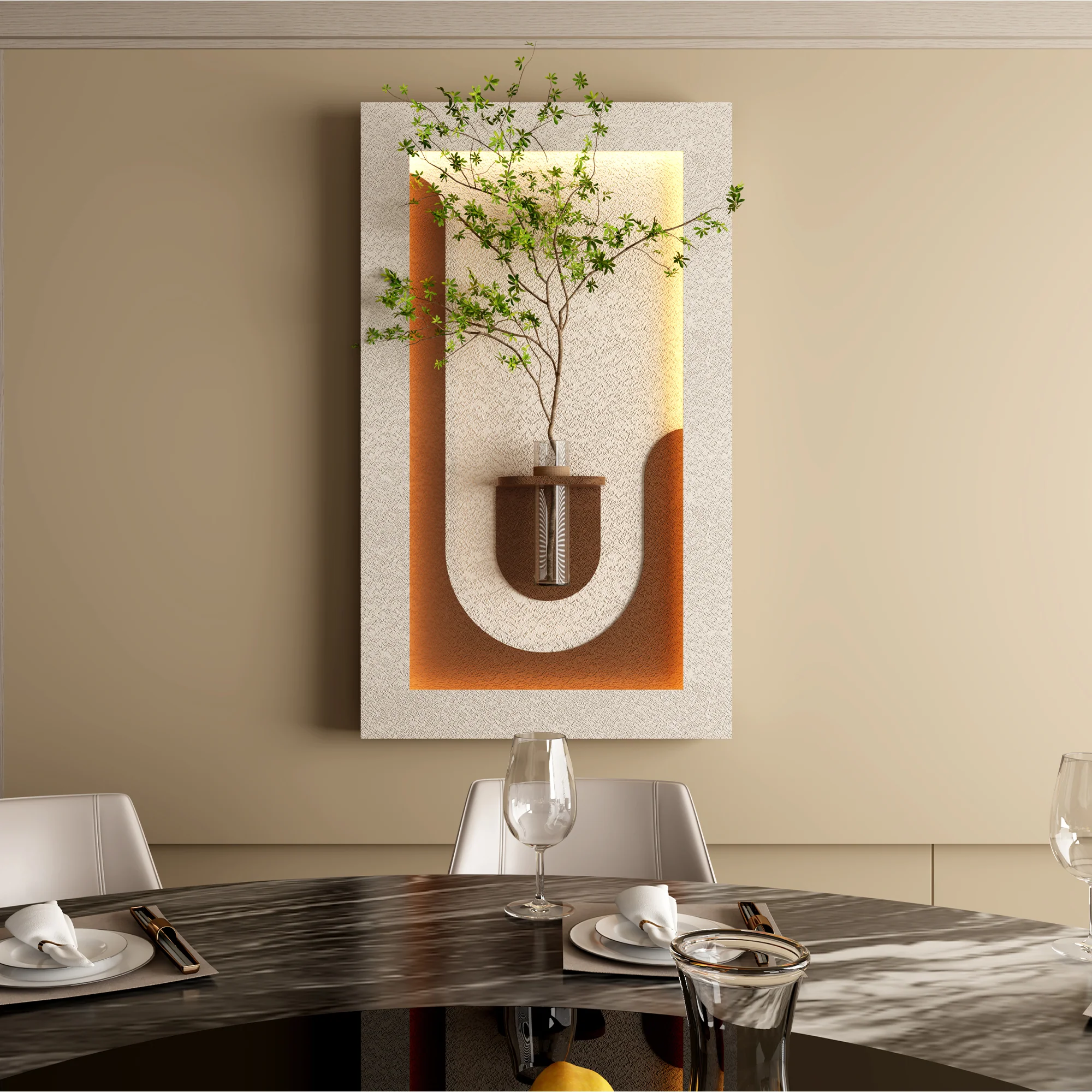 Adjustable 3-Color LED Sandstone Wall Decor - Image 15