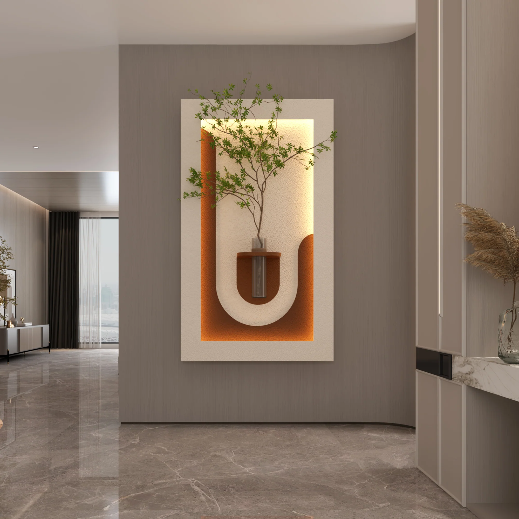 Adjustable 3-Color LED Sandstone Wall Decor - Image 3