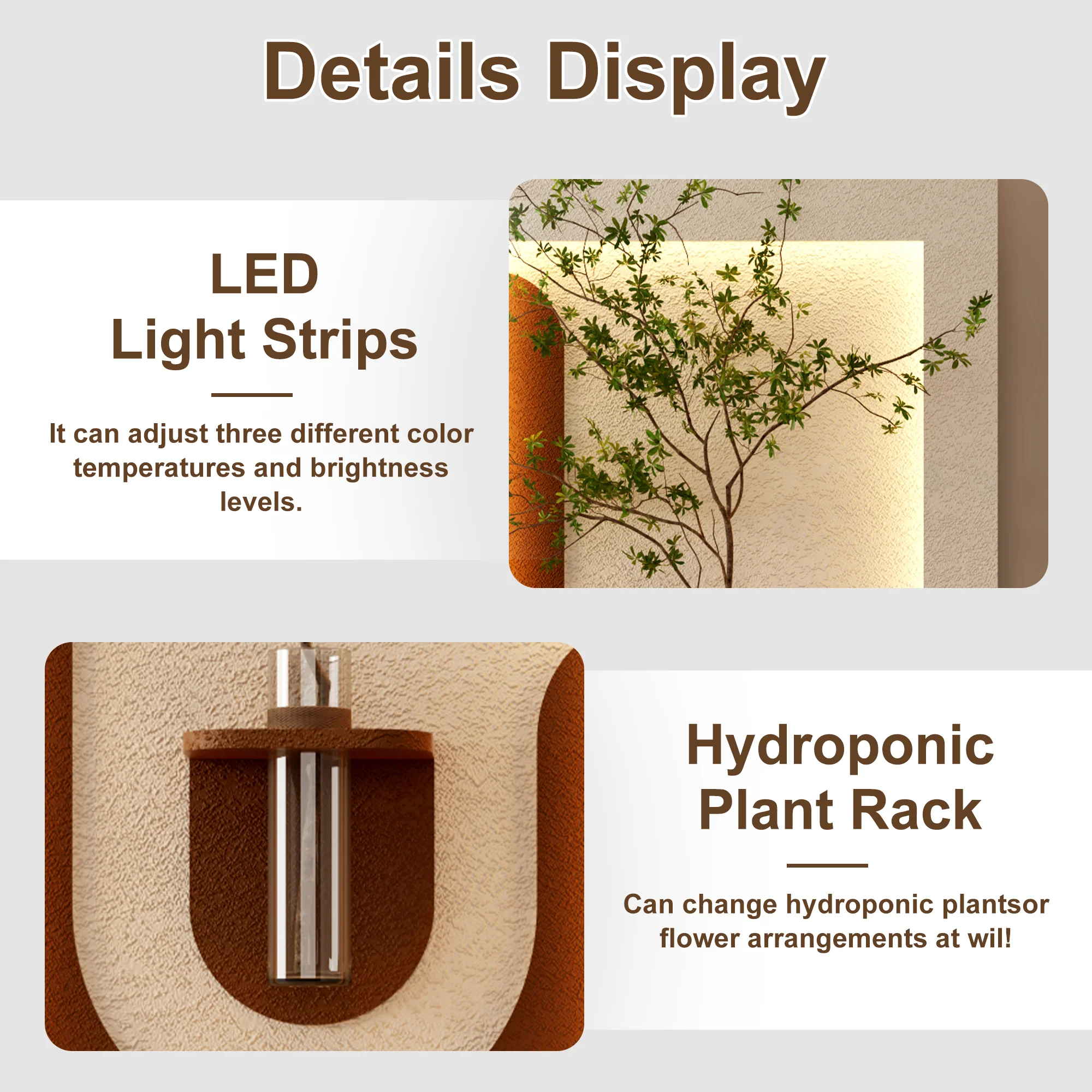 Adjustable 3-Color LED Sandstone Wall Decor - Image 7