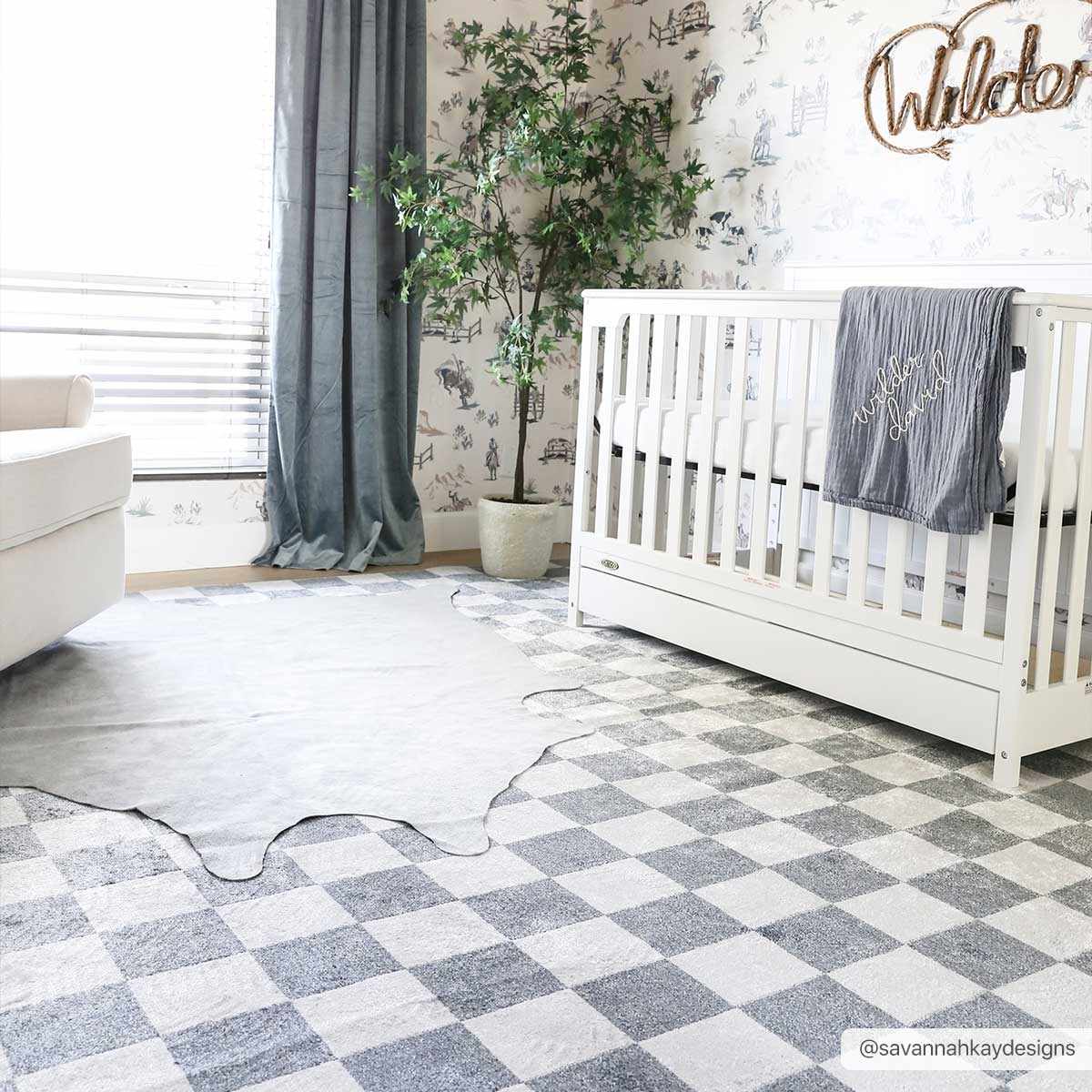 Boutique Rugs - Alie Gray Checkered Washable Area Rug - Image 20