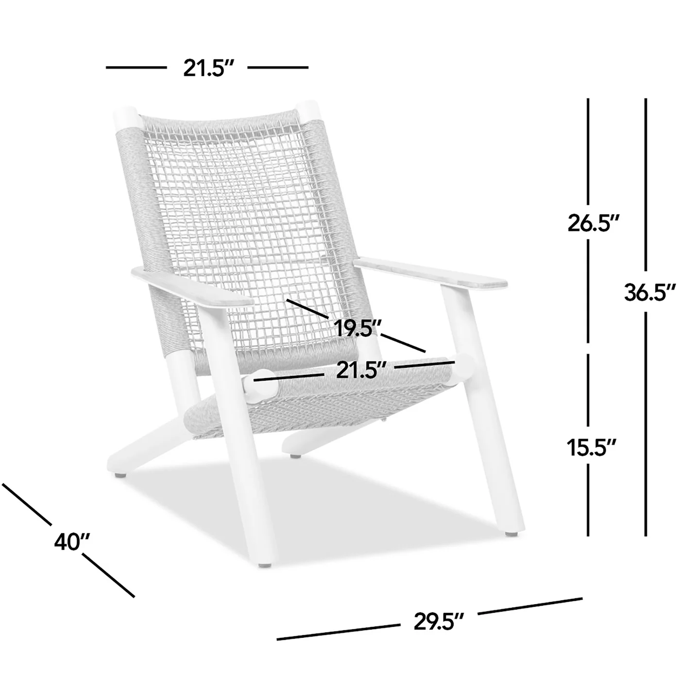 All Weather Wicker Atlas Adirondack Outdoor Lounge Chair - Image 13