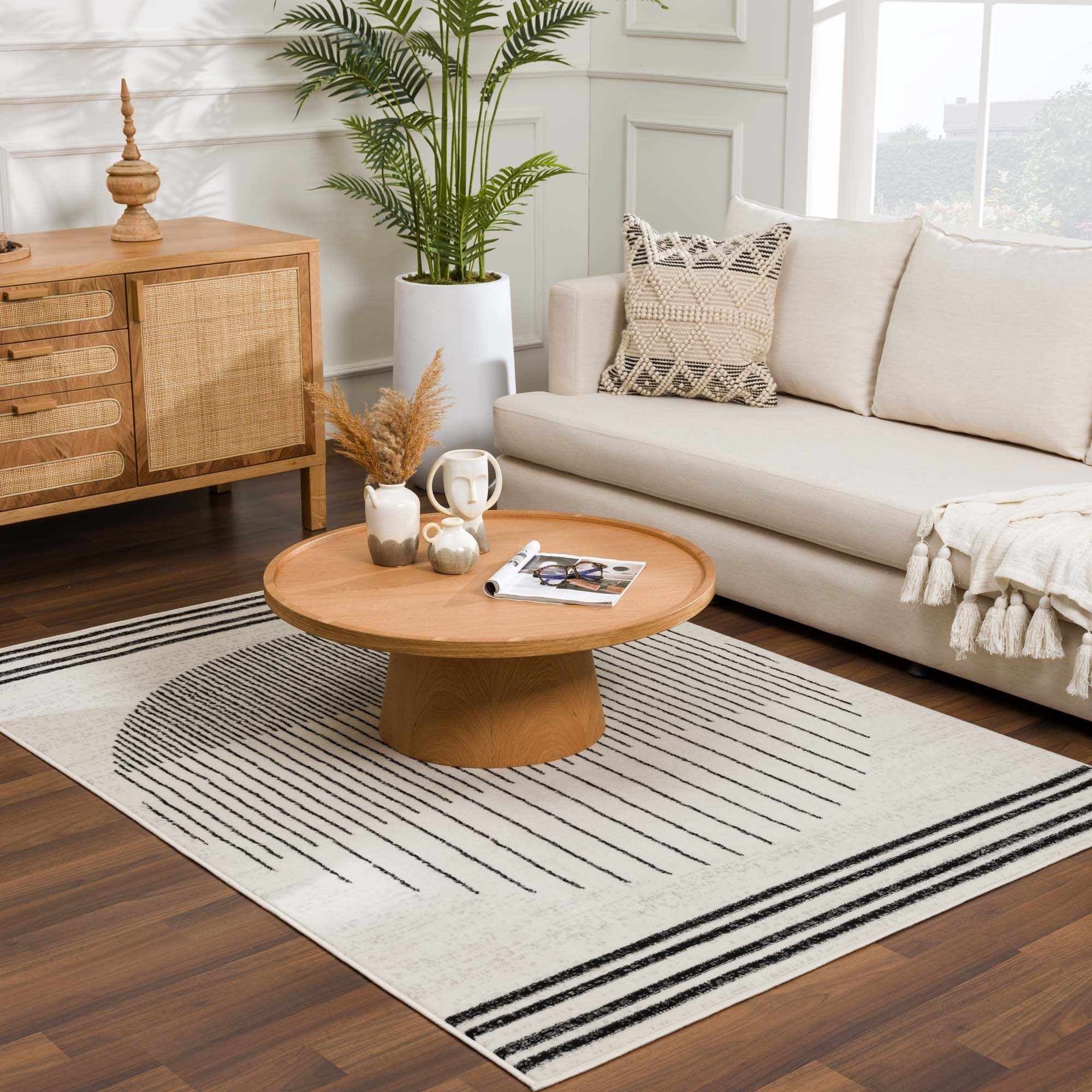 Boutique Rugs - Angus Black&White Geometric Area Rug - Image 14