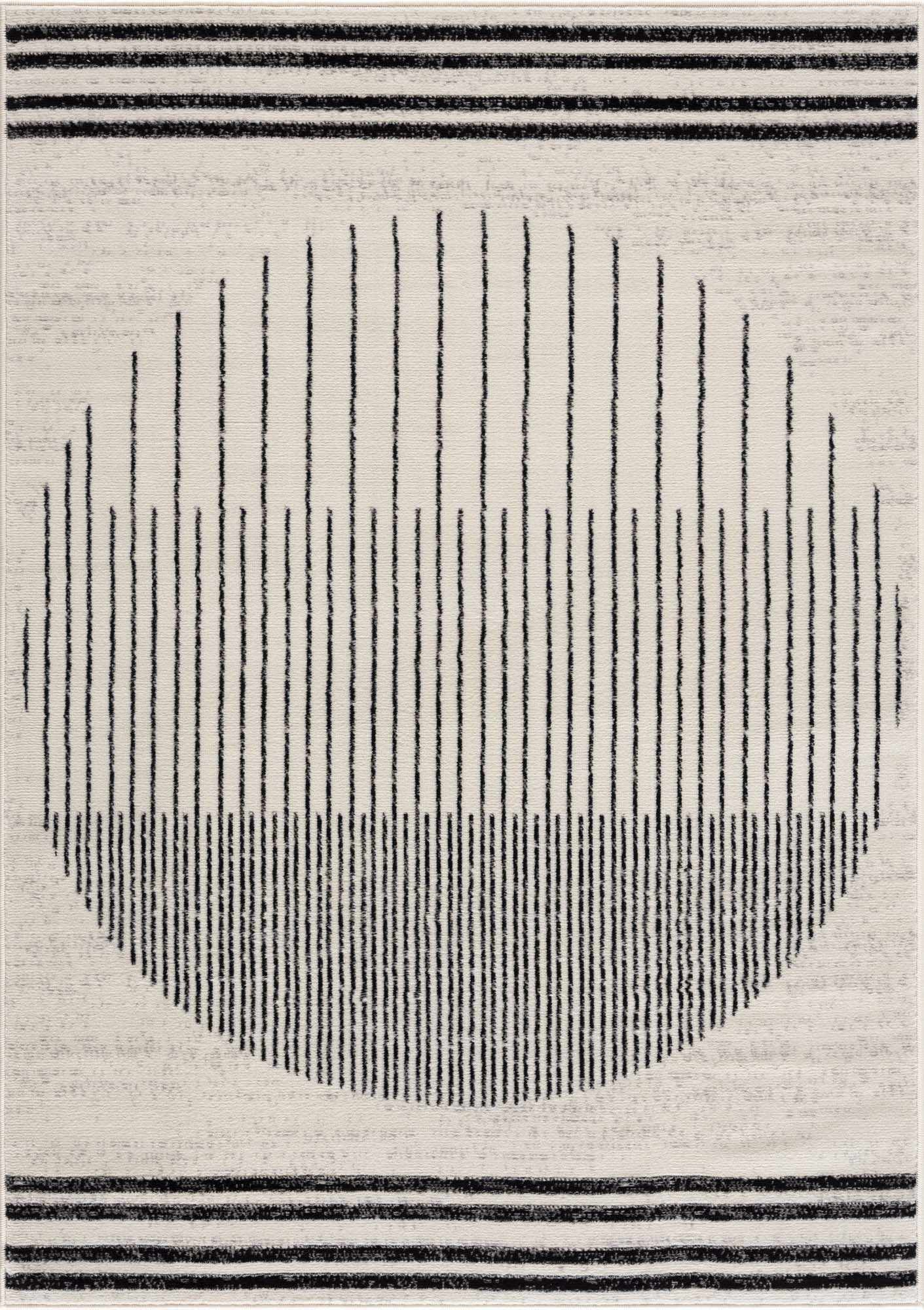 Boutique Rugs - Angus Black&White Geometric Area Rug - Image 6