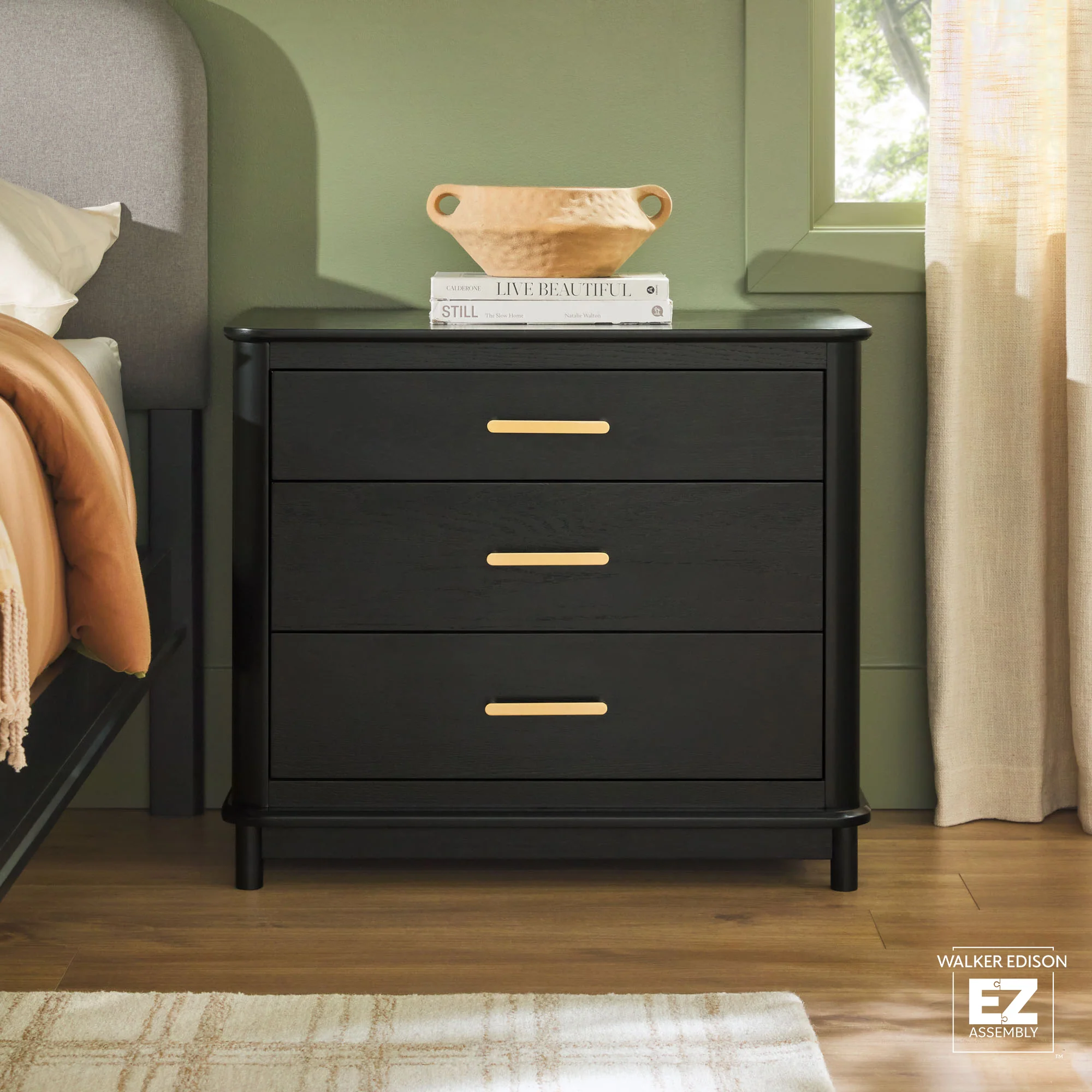 Annette Contemporary 3-Drawer Wood Nightstand - Image 15
