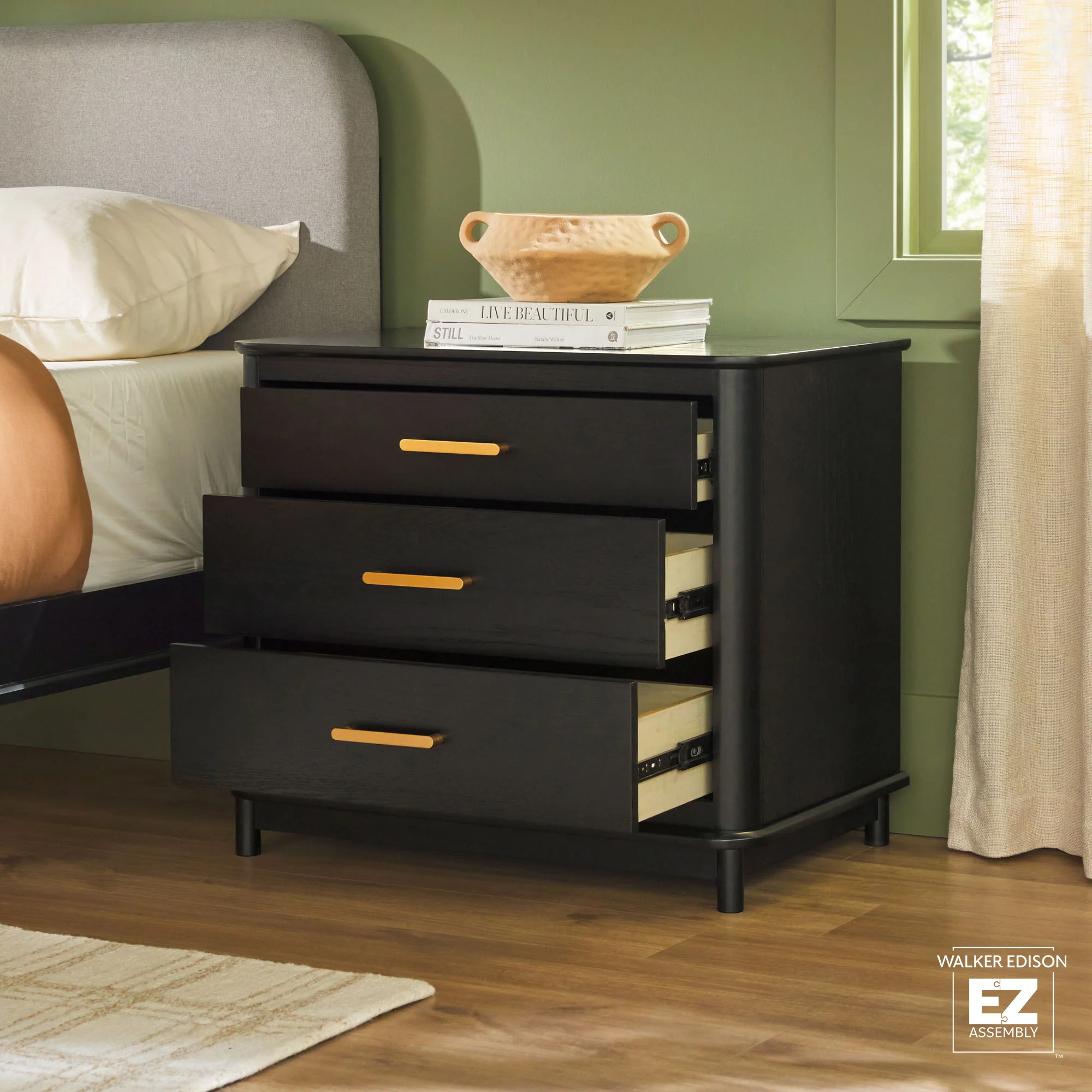 Annette Contemporary 3-Drawer Wood Nightstand - Image 16